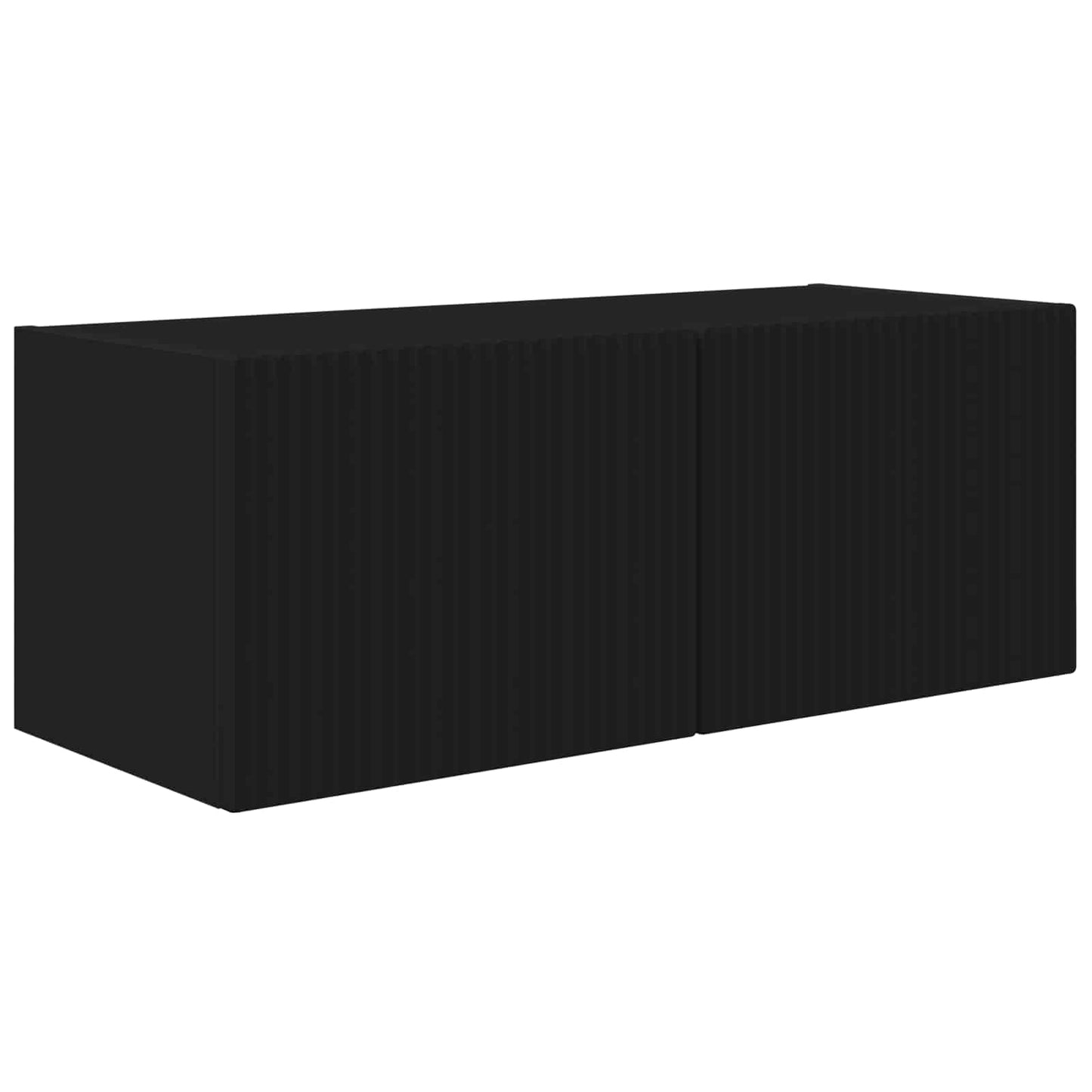 TV-Wandregal-Set Wandmontiert 4 pcs Schwarz Holzwerkstoff