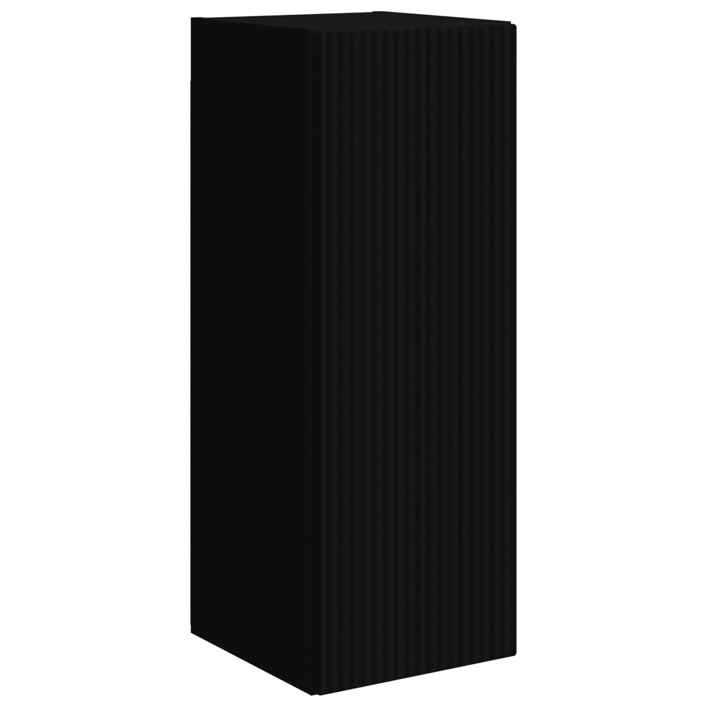 TV-Wandregal-Set Wandmontiert 4 pcs Schwarz Holzwerkstoff
