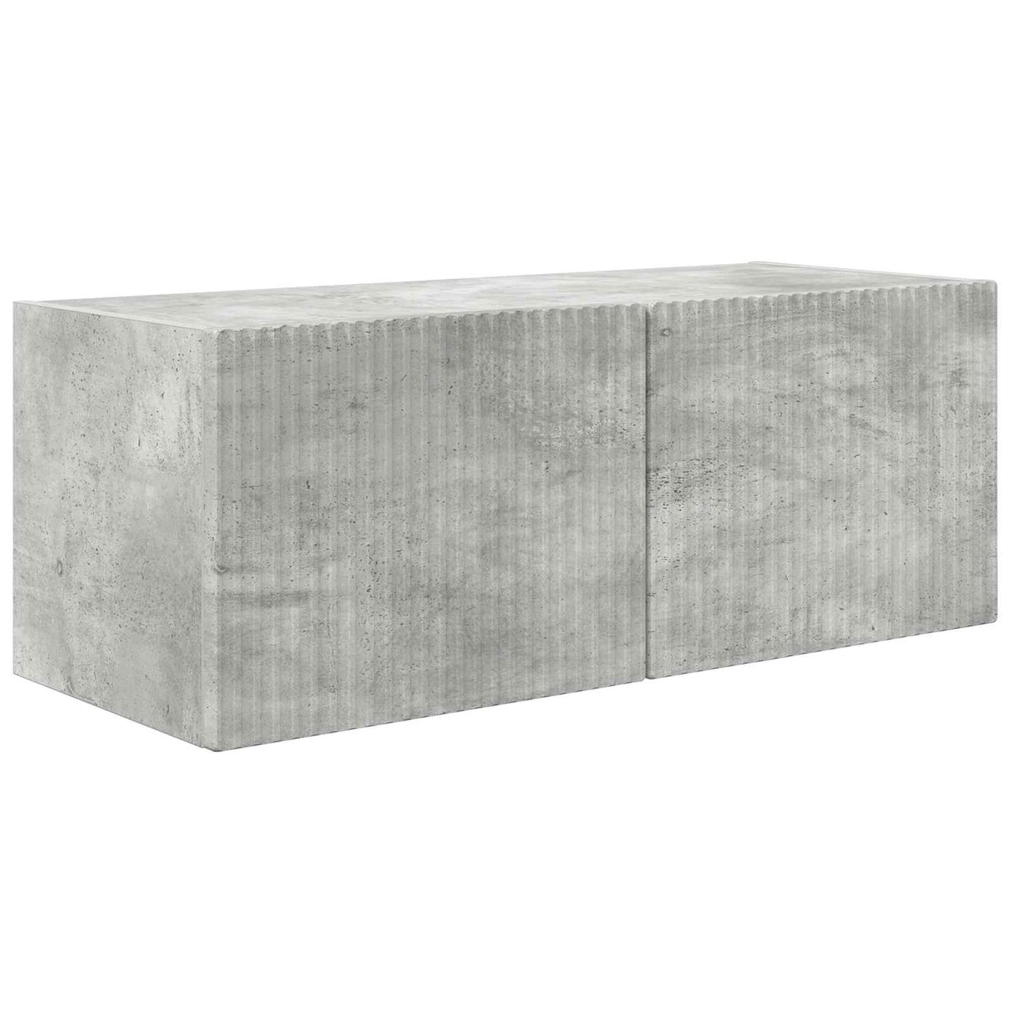 TV-Wandregal-Set Wandmontiert 4 pcs Beton Grau Holzwerkstoff