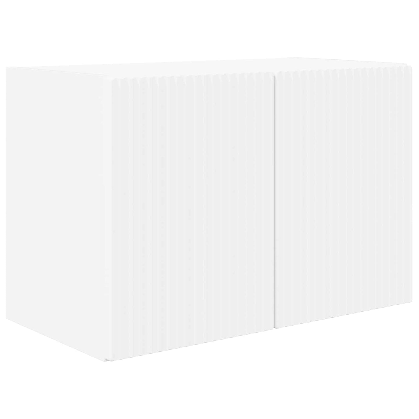 TV-Wandregal-Set Wandmontiert 4 pcs Weiß Holzwerkstoff