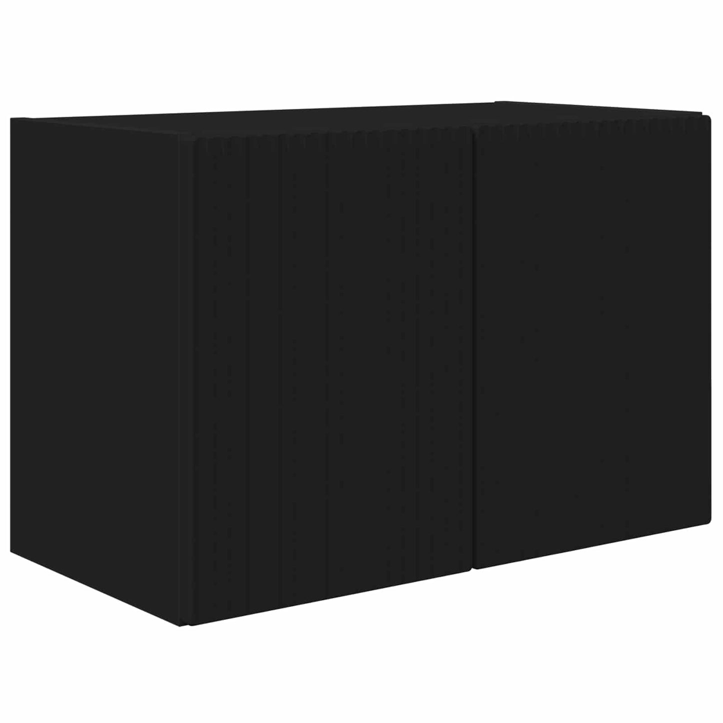 TV-Wandregal-Set Wandmontiert 4 pcs Schwarz Holzwerkstoff