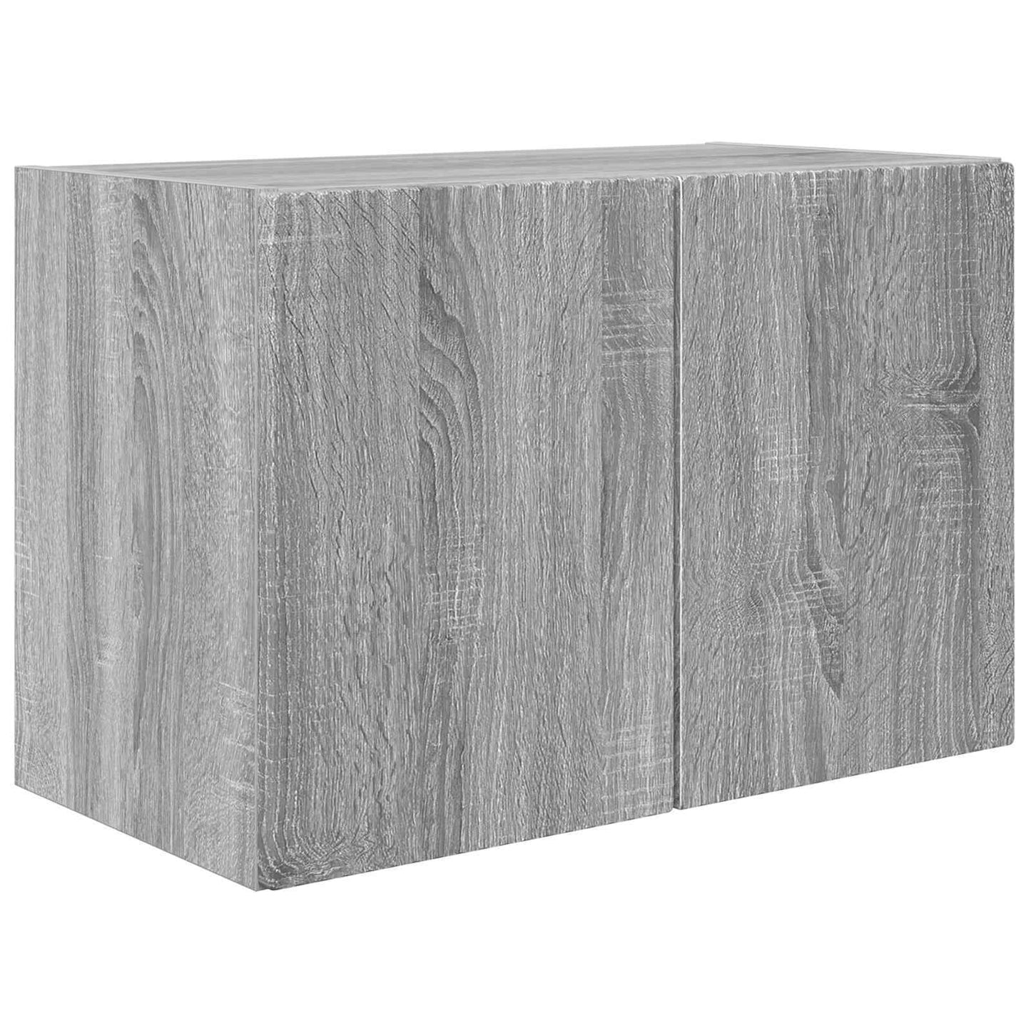 TV-Wandregal-Set Wandmontiert 4 pcs Graues Sonoma Holzwerkstoff