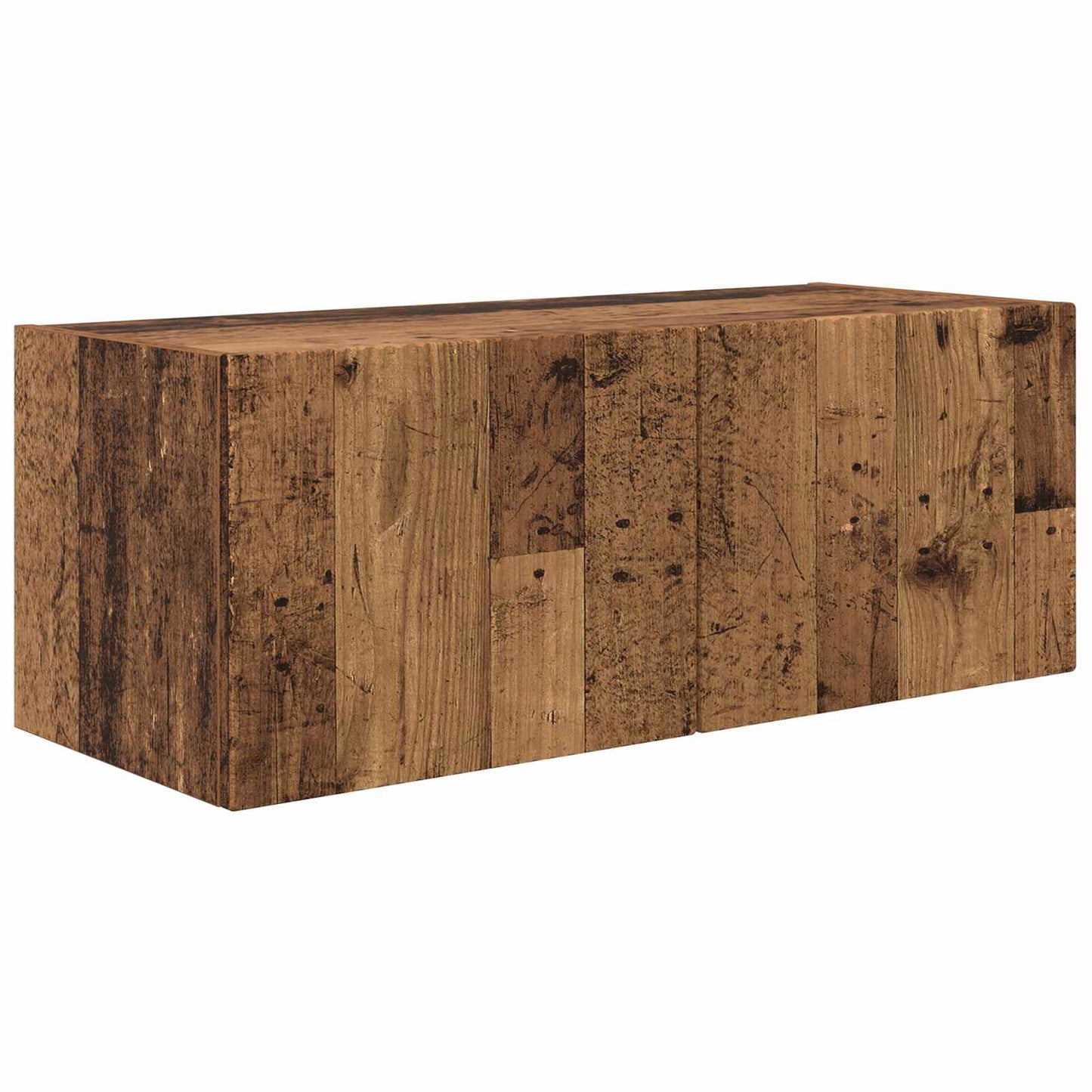 TV-Wandregal-Set Wandmontiert 4 pcs Altholz Holzwerkstoff