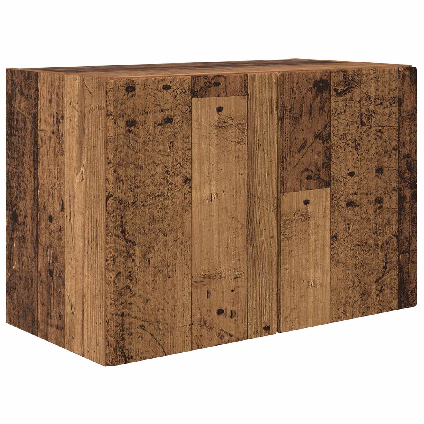 TV-Wandregal-Set Wandmontiert 4 pcs Altholz Holzwerkstoff