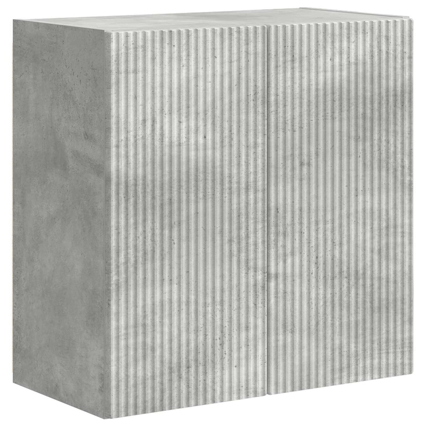 TV-Wandregal-Set Wandmontiert 6 pcs Beton Grau