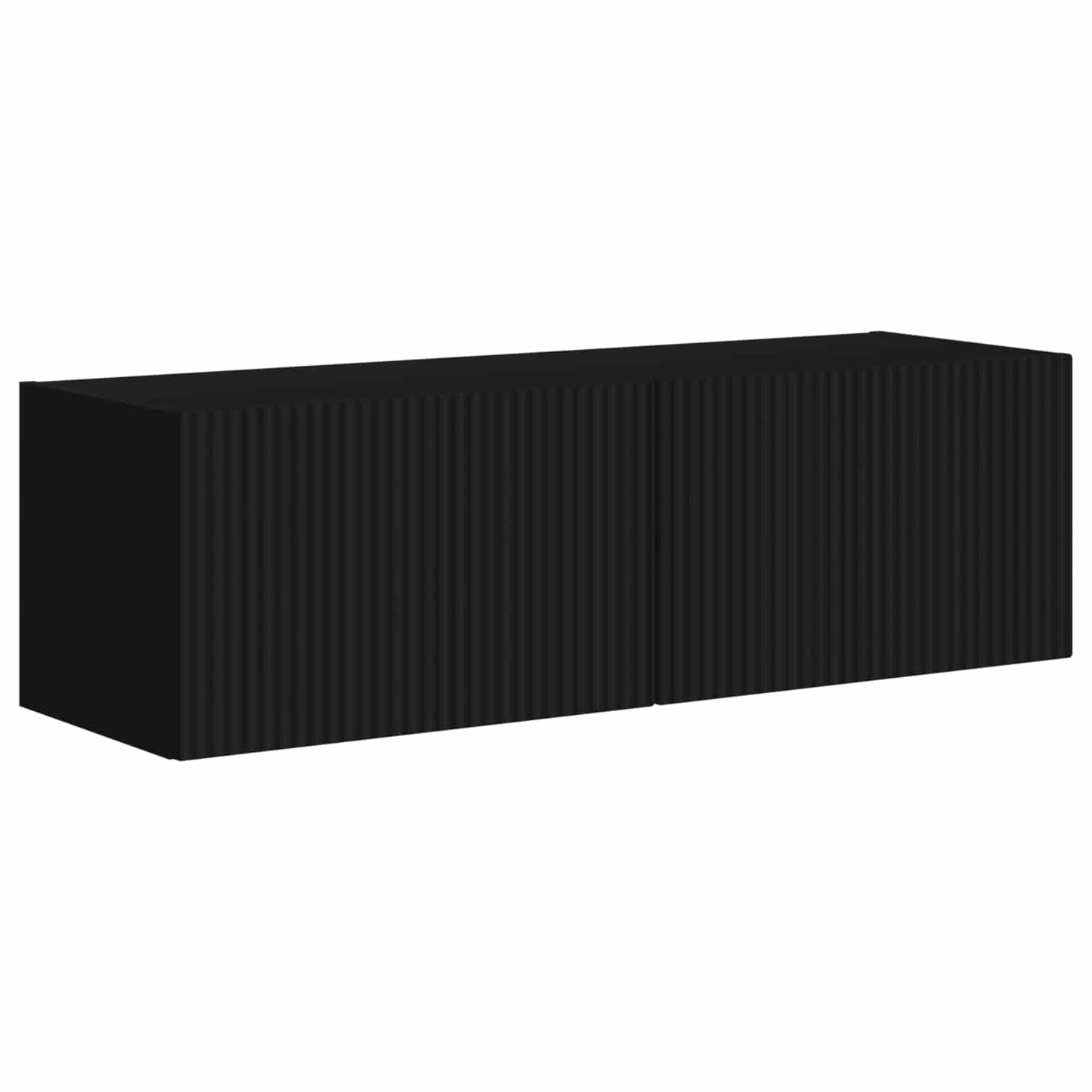TV-Wandregal-Set Wandmontiert 6 pcs Schwarz