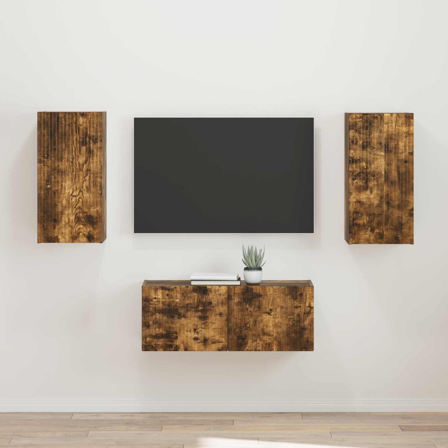 TV-Schrankset 2 pcs Geräucherte Eiche Holzwerkstoff