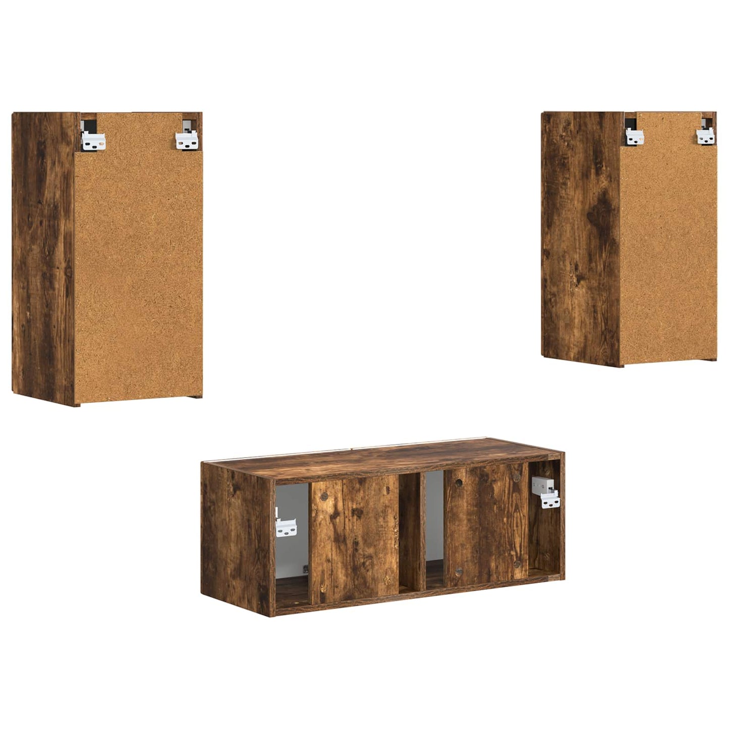TV-Schrankset 2 pcs Geräucherte Eiche Holzwerkstoff