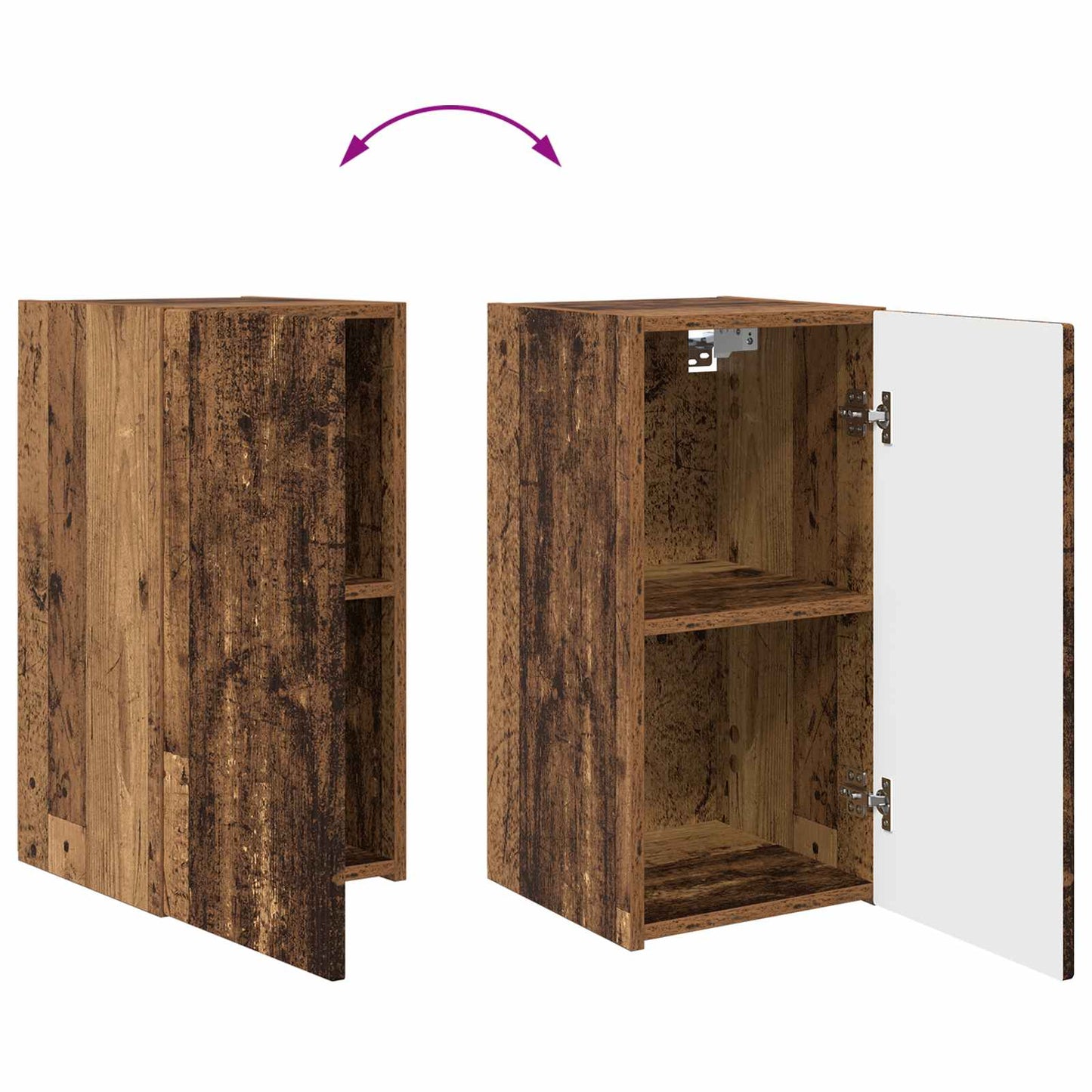 TV-Schrankset Wandmontiert 2 pcs Altholz Holzwerkstoff