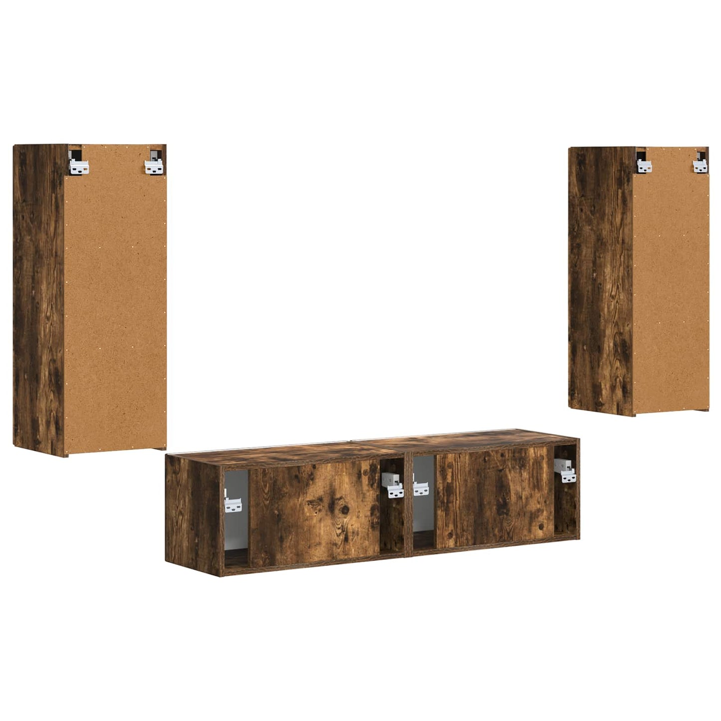TV-Schrankset 2 pcs Geräucherte Eiche Holzwerkstoff