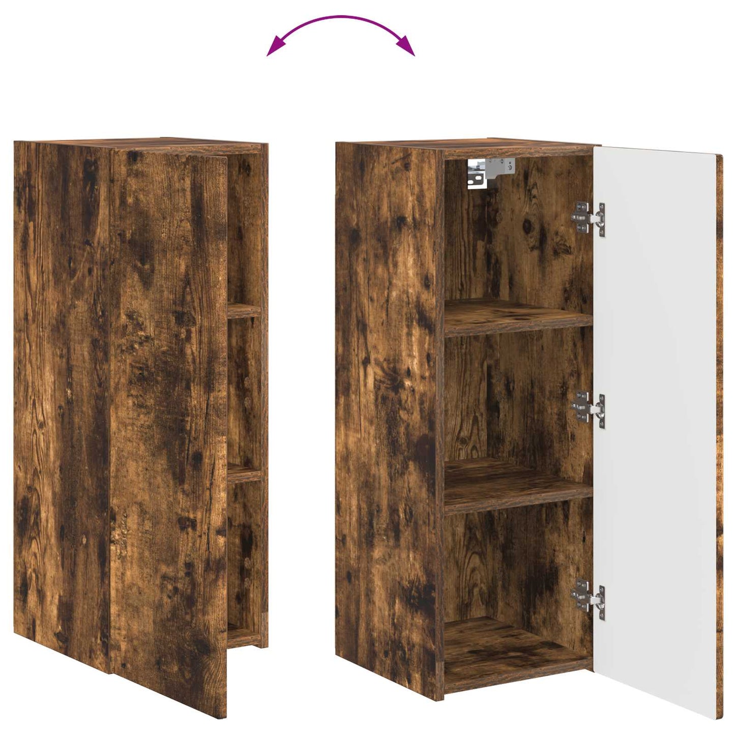 TV-Schrankset 2 pcs Geräucherte Eiche Holzwerkstoff