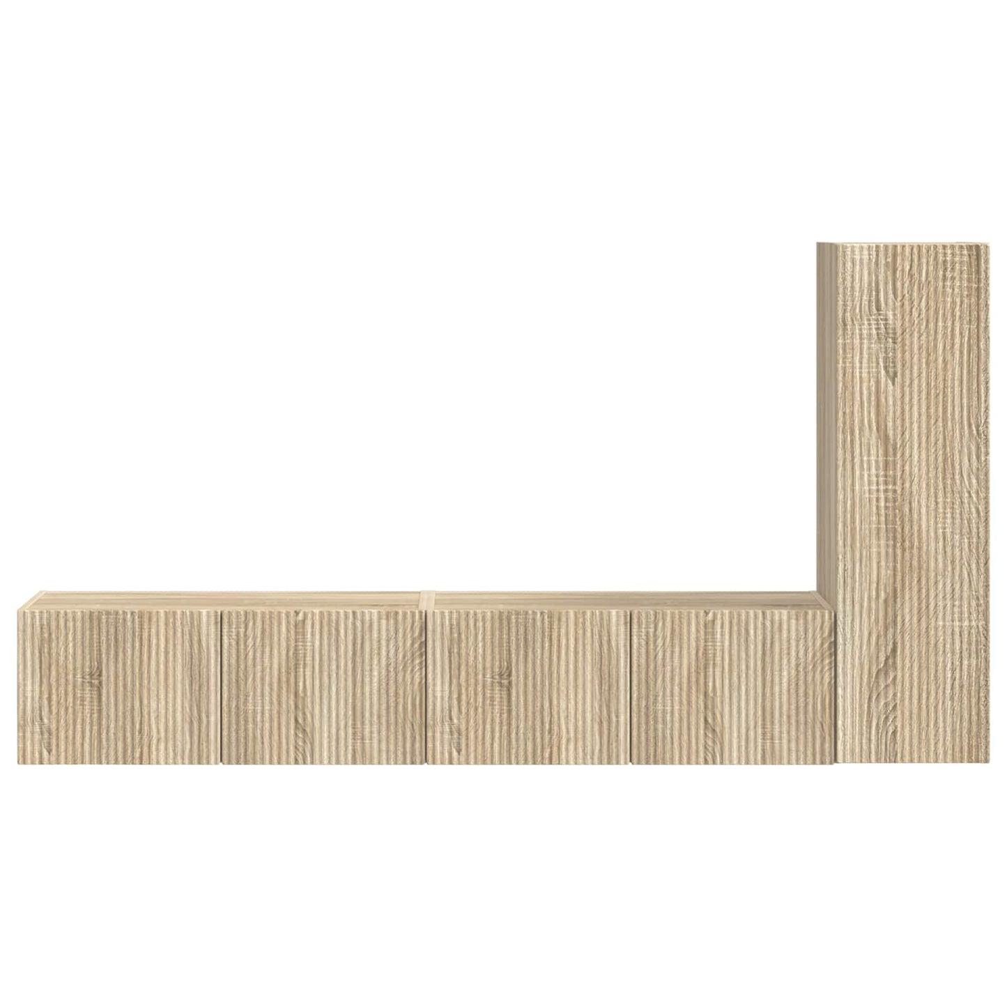 TV-Schrankset Wandmontiert 3 pcs Sonoma-Eiche Holzwerkstoff