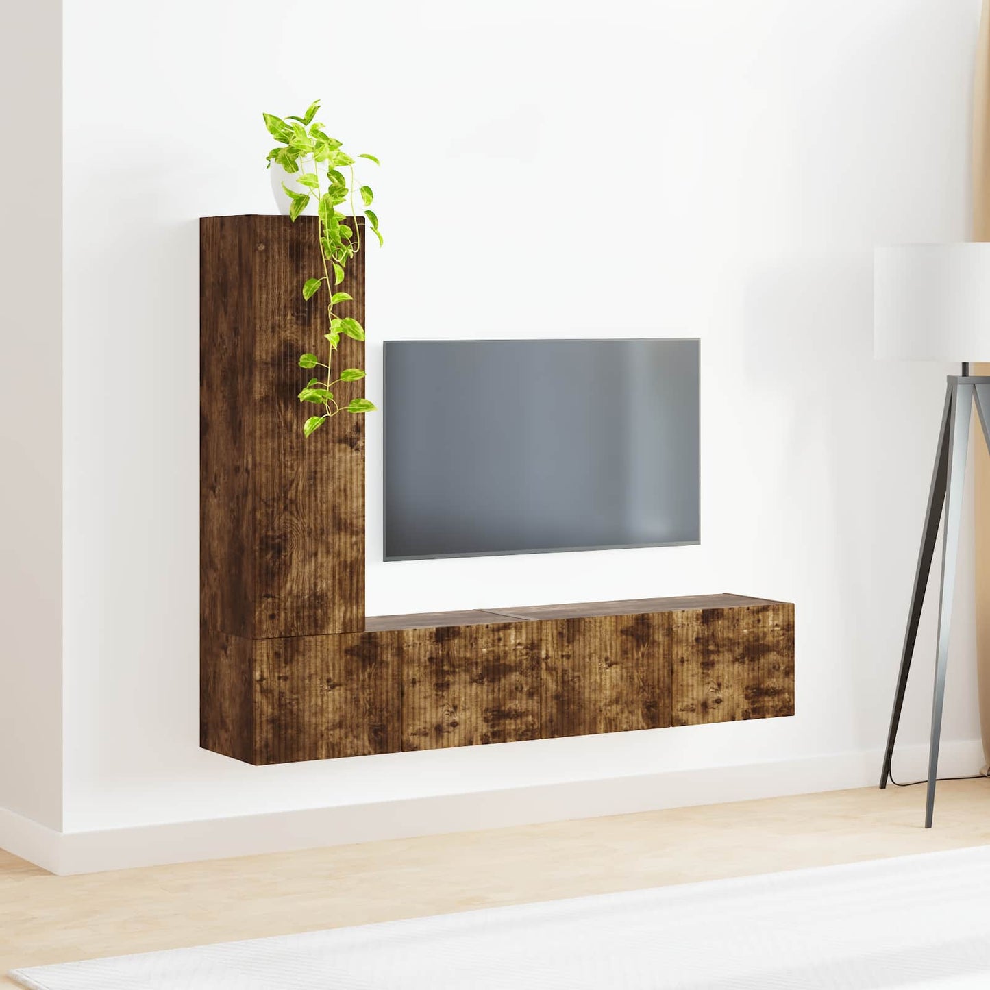TV-Schrankset 3 pcs Geräucherte Eiche Holzwerkstoff