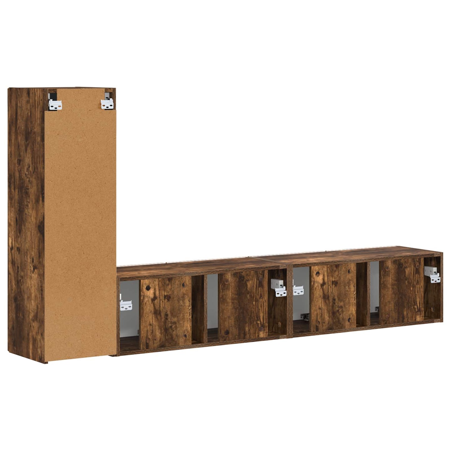 TV-Schrankset 3 pcs Geräucherte Eiche Holzwerkstoff