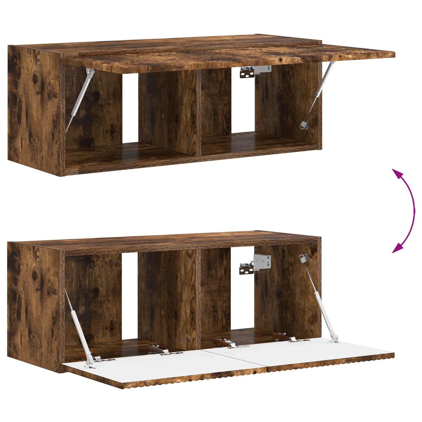 TV-Schrankset 3 pcs Geräucherte Eiche Holzwerkstoff
