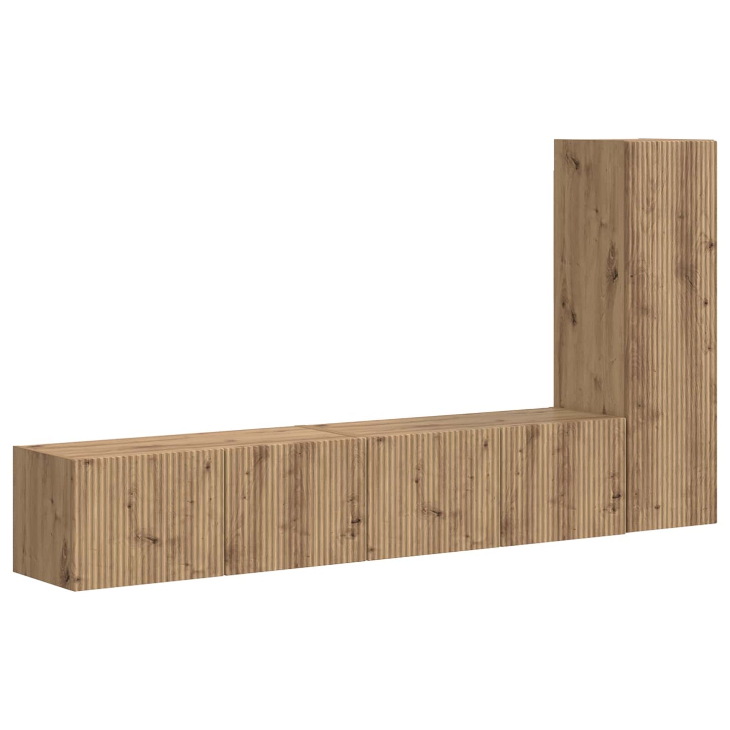 TV-Schrankset Wandmontiert 3 pcs Artisan-Eiche Holzwerkstoff