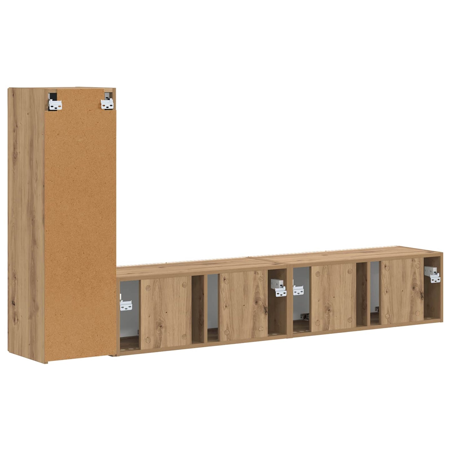 TV-Schrankset Wandmontiert 3 pcs Artisan-Eiche Holzwerkstoff