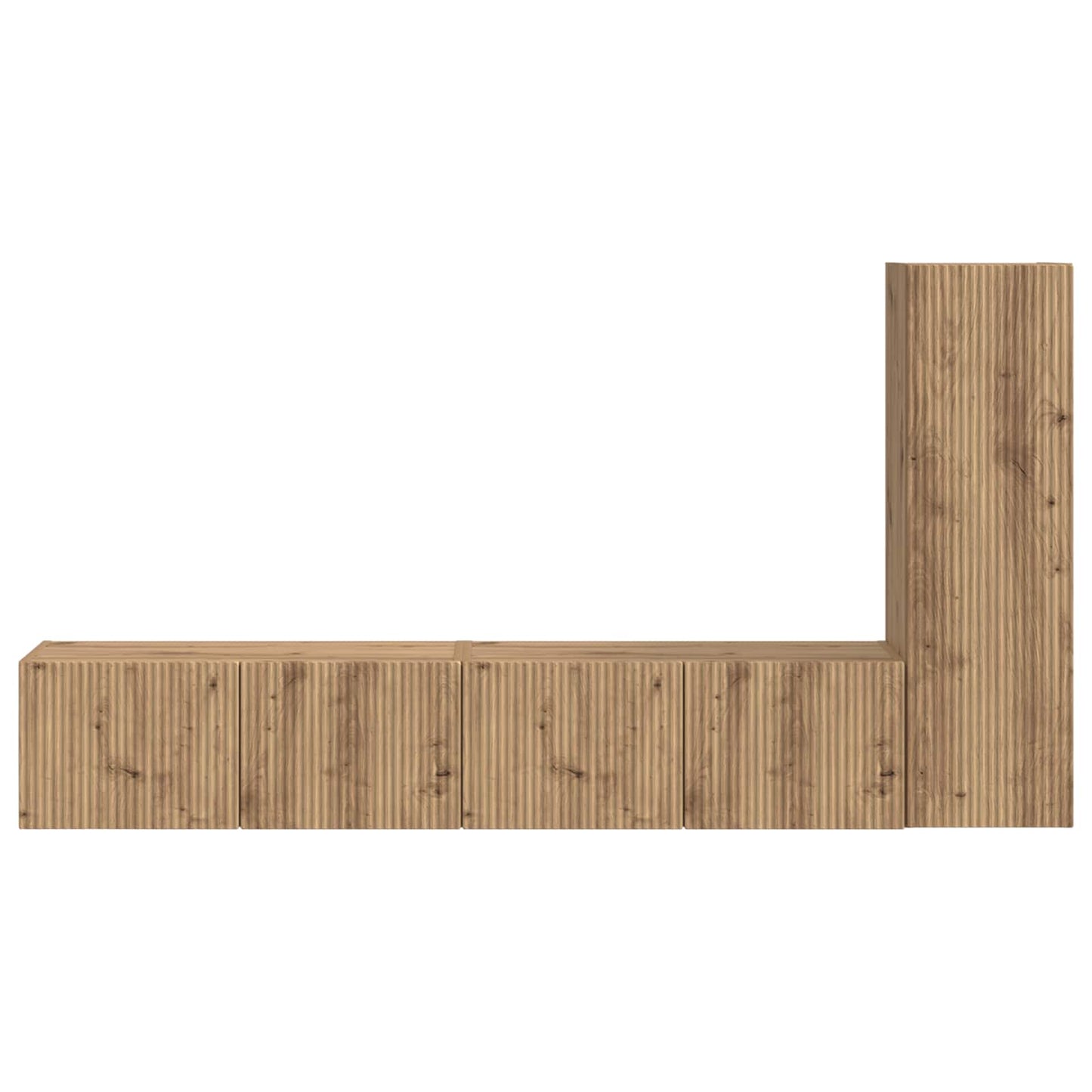 TV-Schrankset Wandmontiert 3 pcs Artisan-Eiche Holzwerkstoff