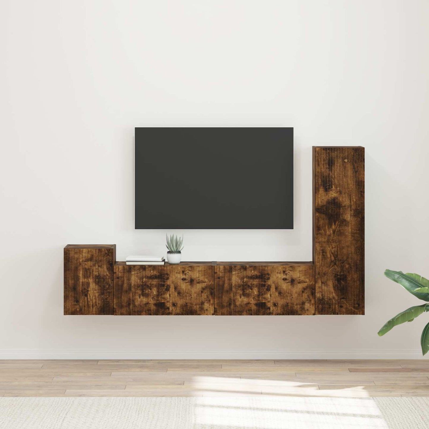 TV-Schrankset 4 pcs Geräucherte Eiche Holzwerkstoff