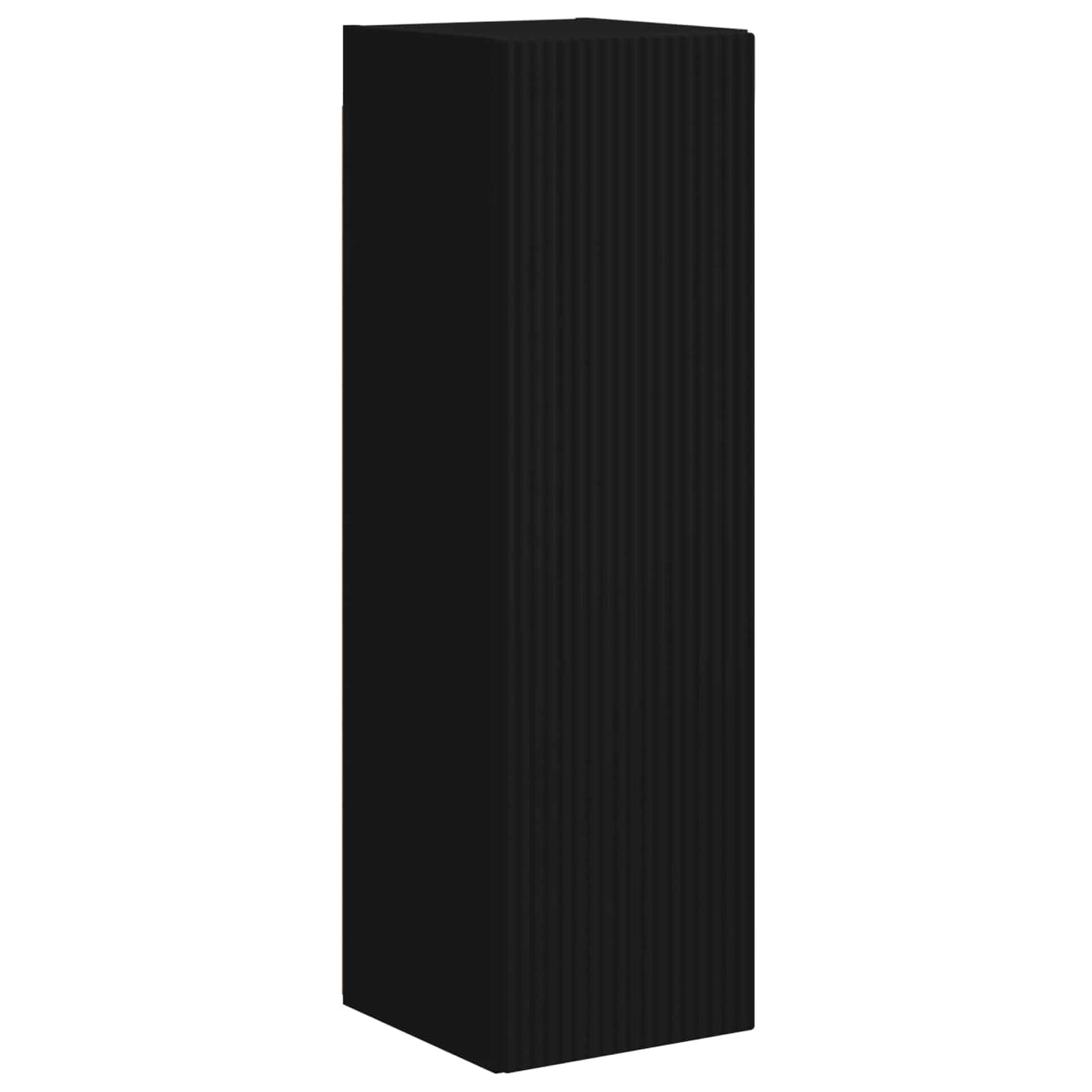TV-Schrankset Wandmontiert 4 pcs Schwarz Holzwerkstoff