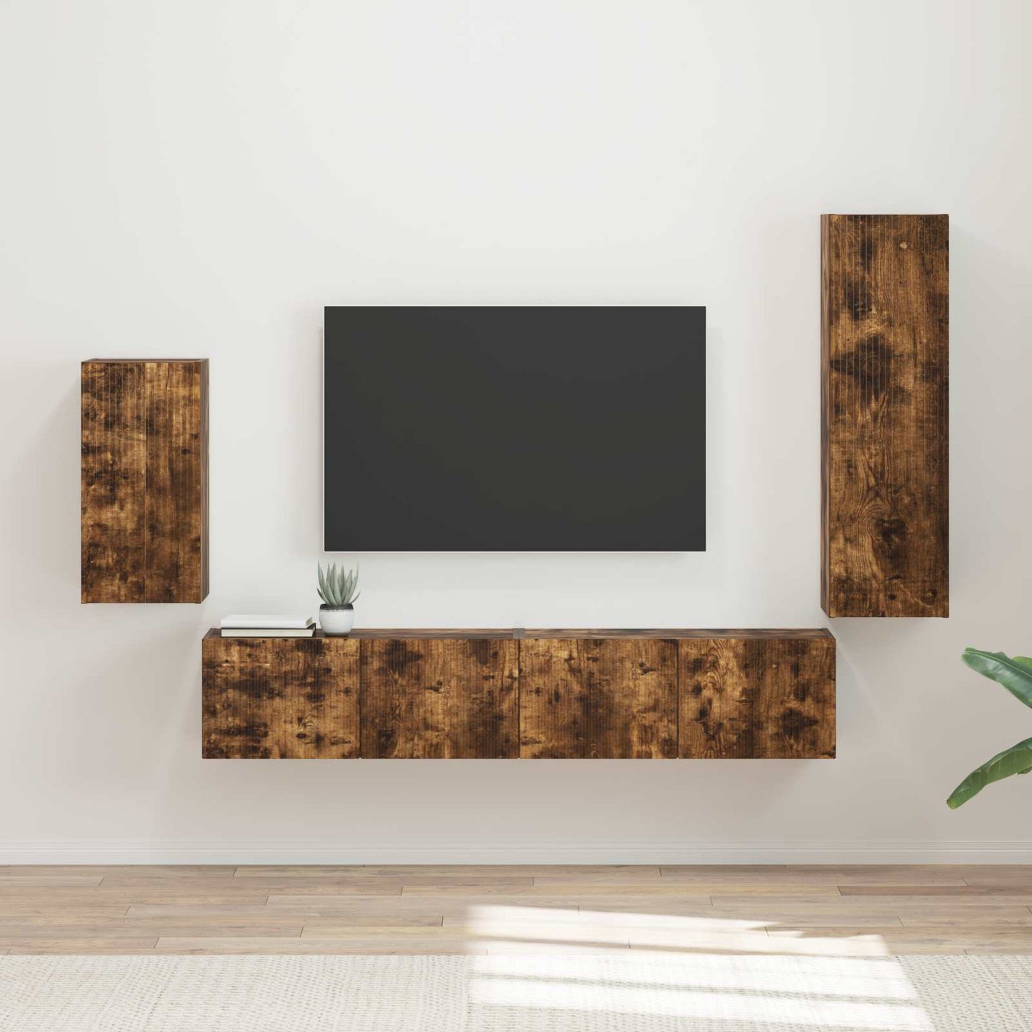 TV-Schrankset 4 pcs Geräucherte Eiche Holzwerkstoff