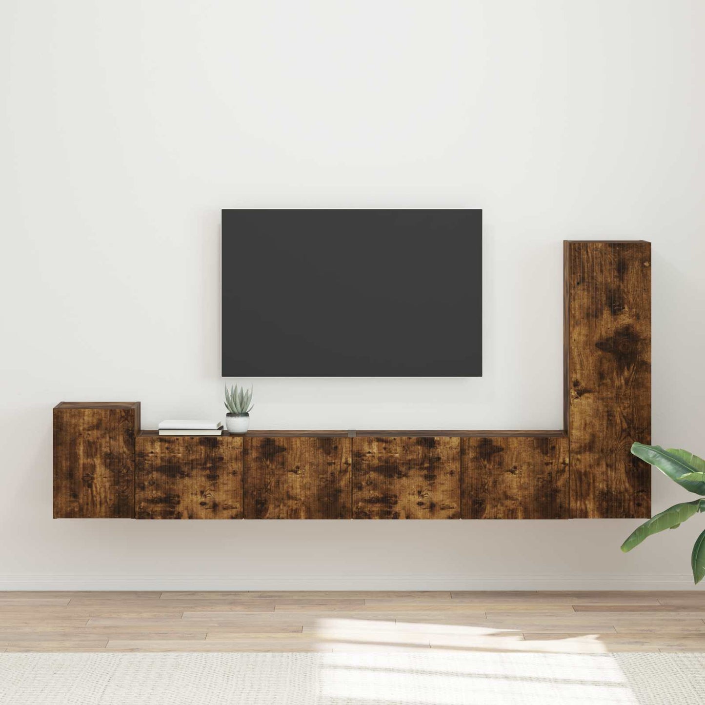 TV-Schrankset 3 pcs Geräucherte Eiche Holzwerkstoff