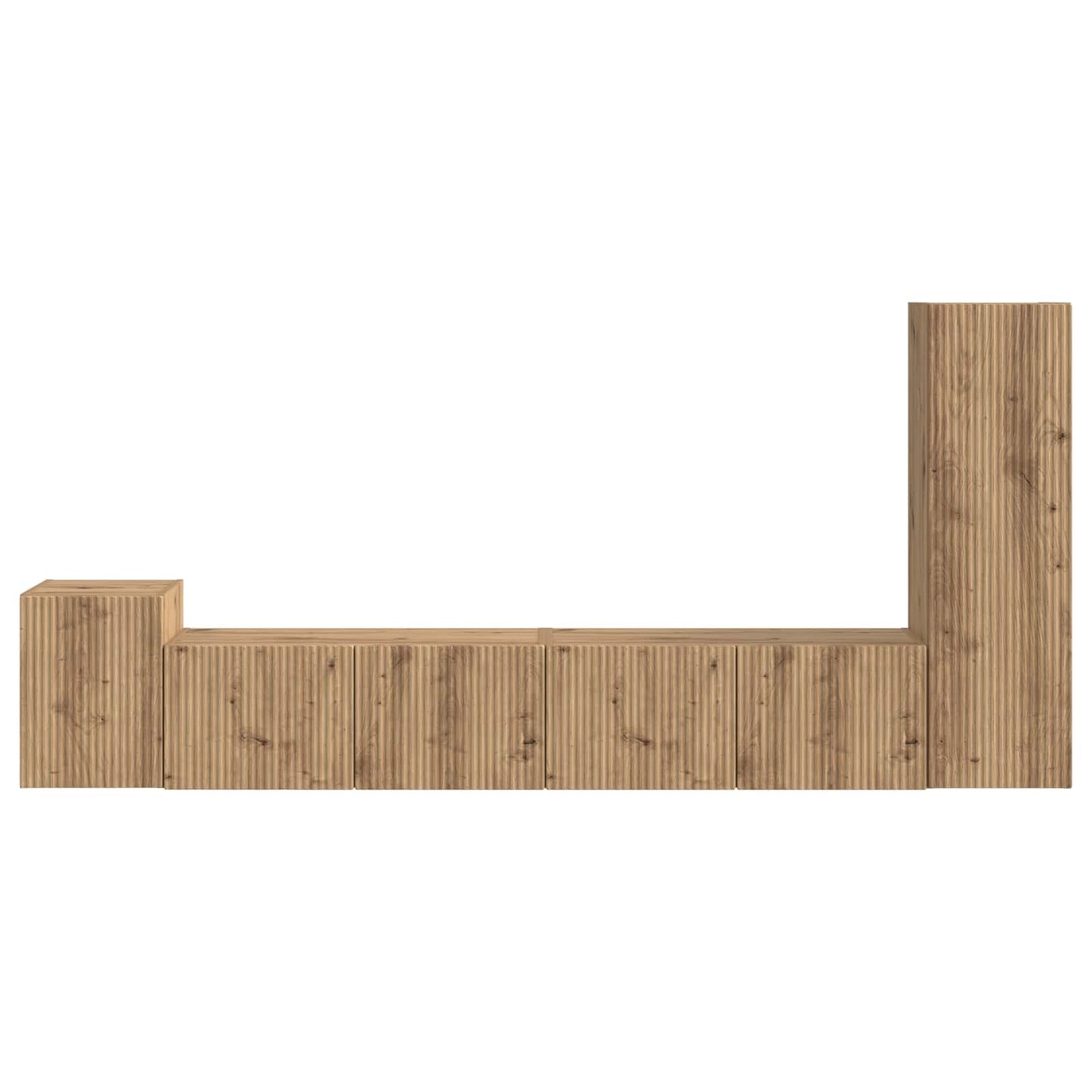TV-Schrankset Wandmontiert 3 pcs Artisan-Eiche Holzwerkstoff