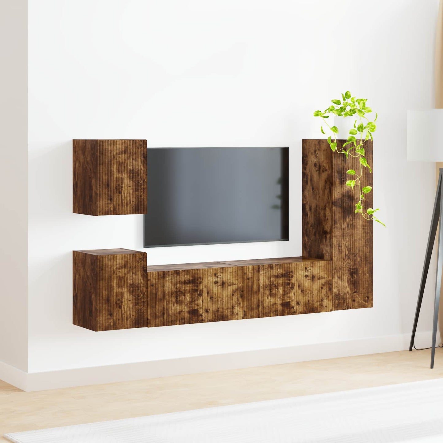 TV-Schrankset 4 pcs Geräucherte Eiche Holzwerkstoff