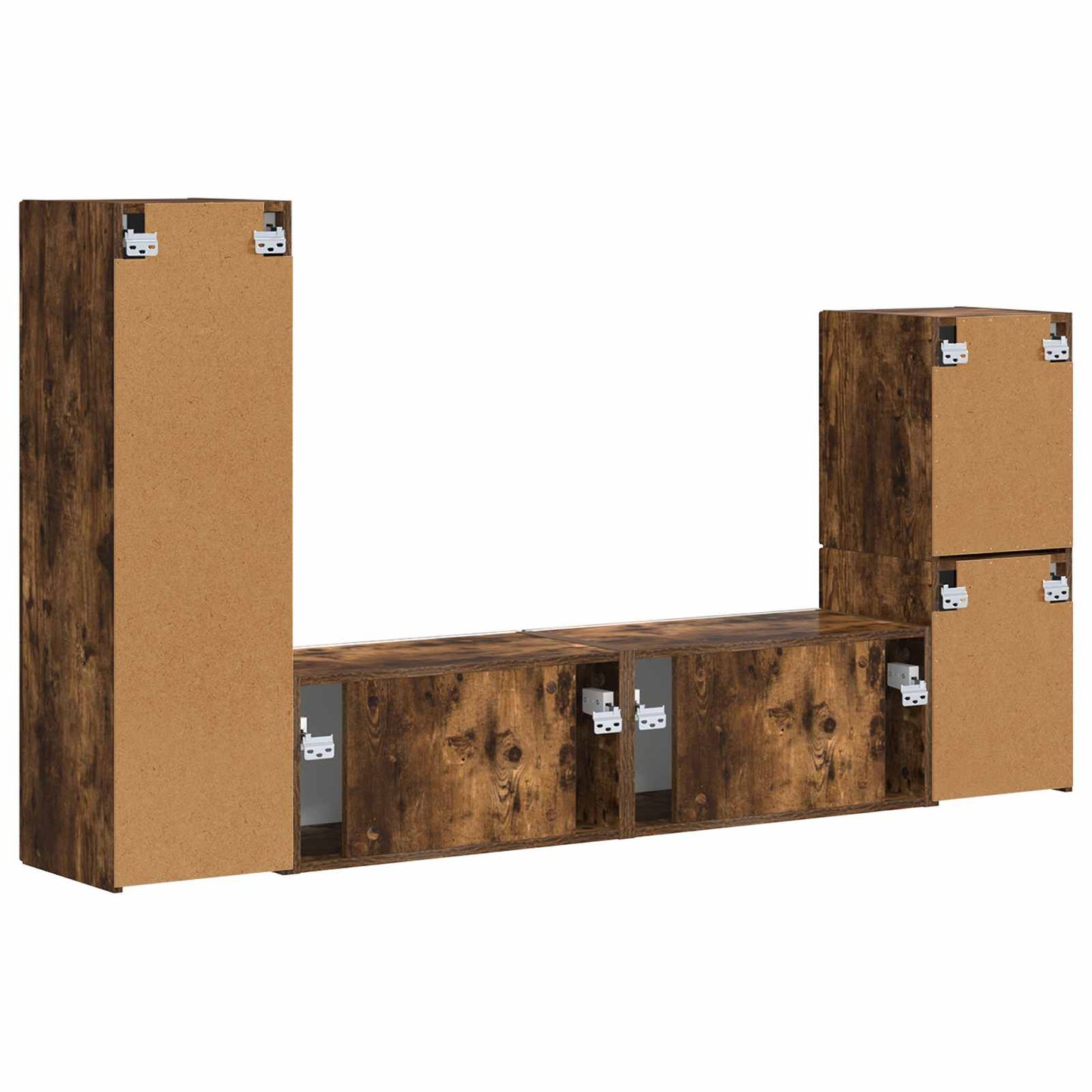 TV-Schrankset 4 pcs Geräucherte Eiche Holzwerkstoff