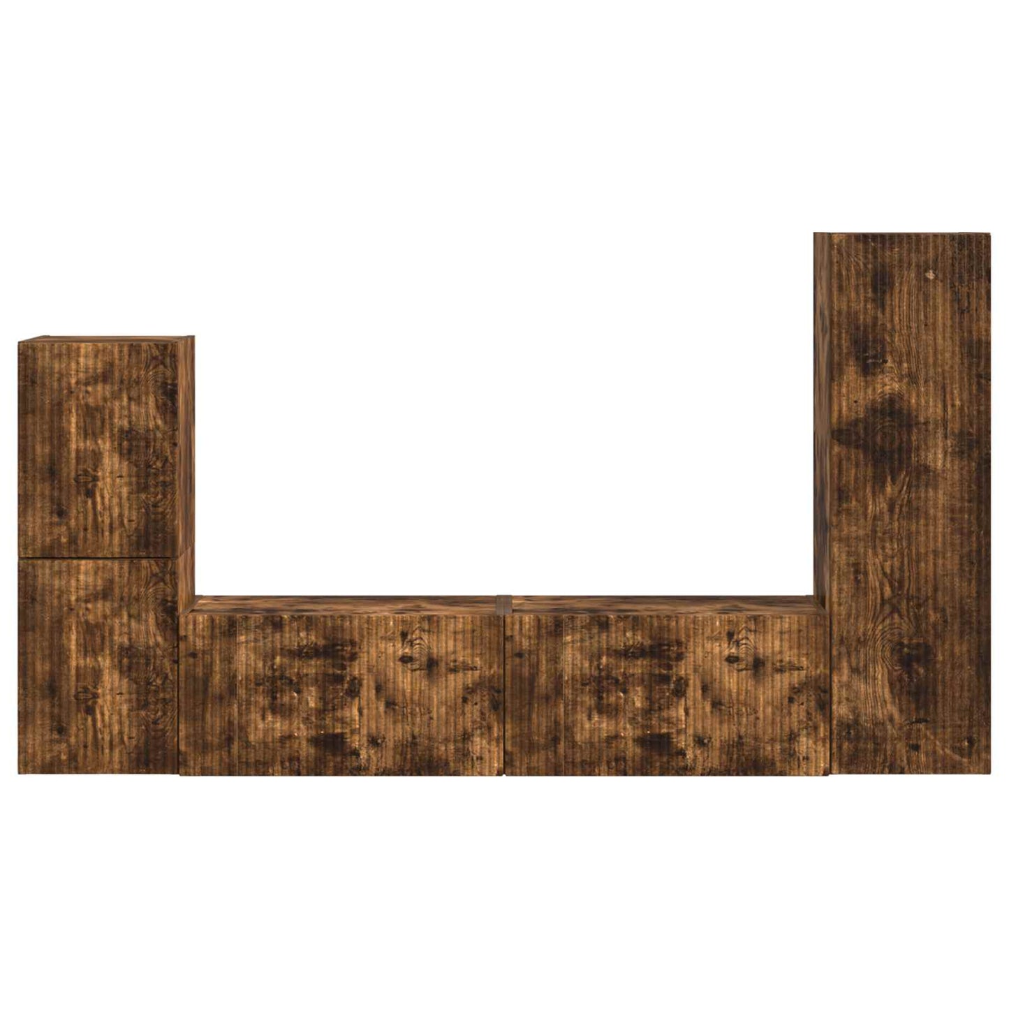 TV-Schrankset 4 pcs Geräucherte Eiche Holzwerkstoff