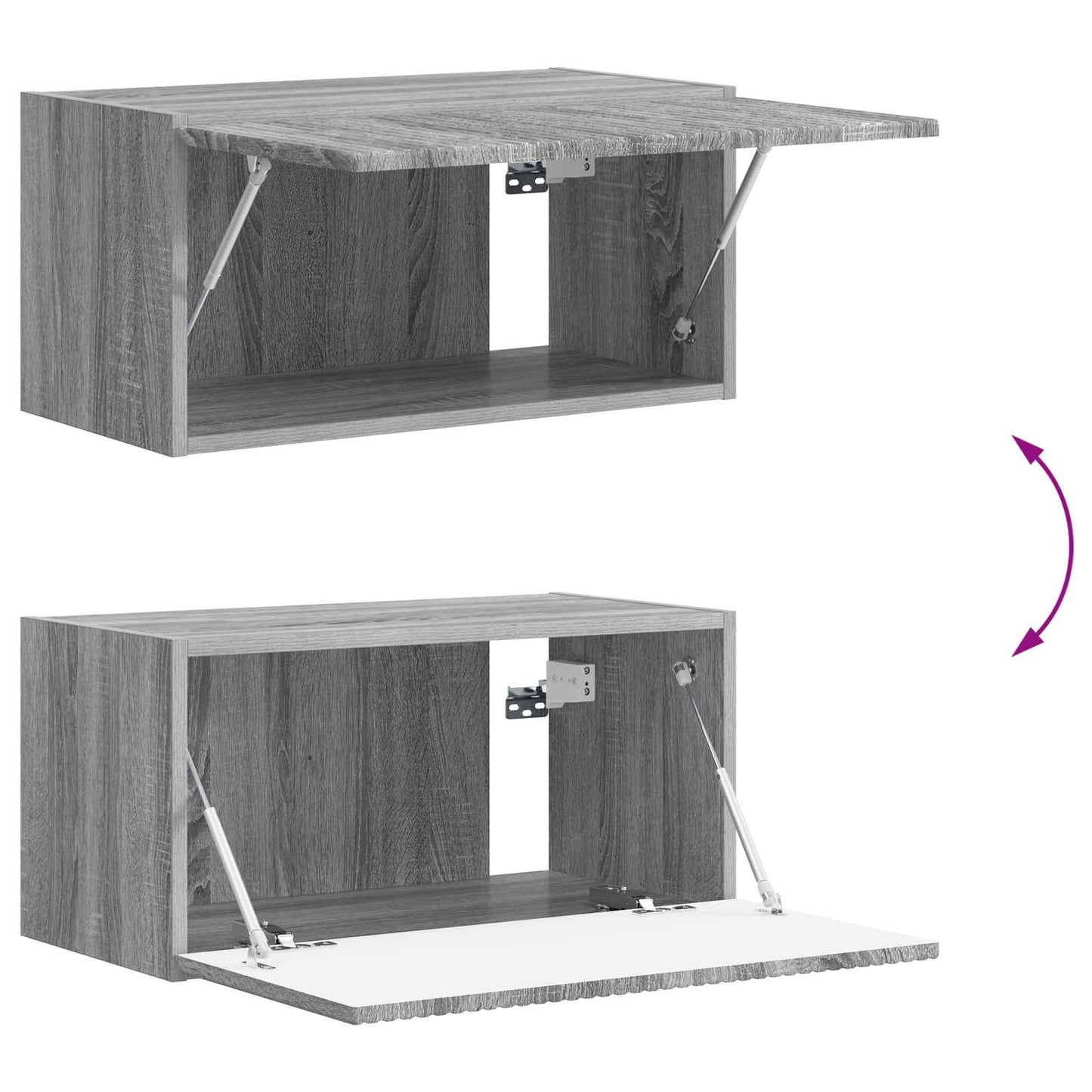 TV-Schrankset Wandmontiert 4 pcs Graues Sonoma Holzwerkstoff