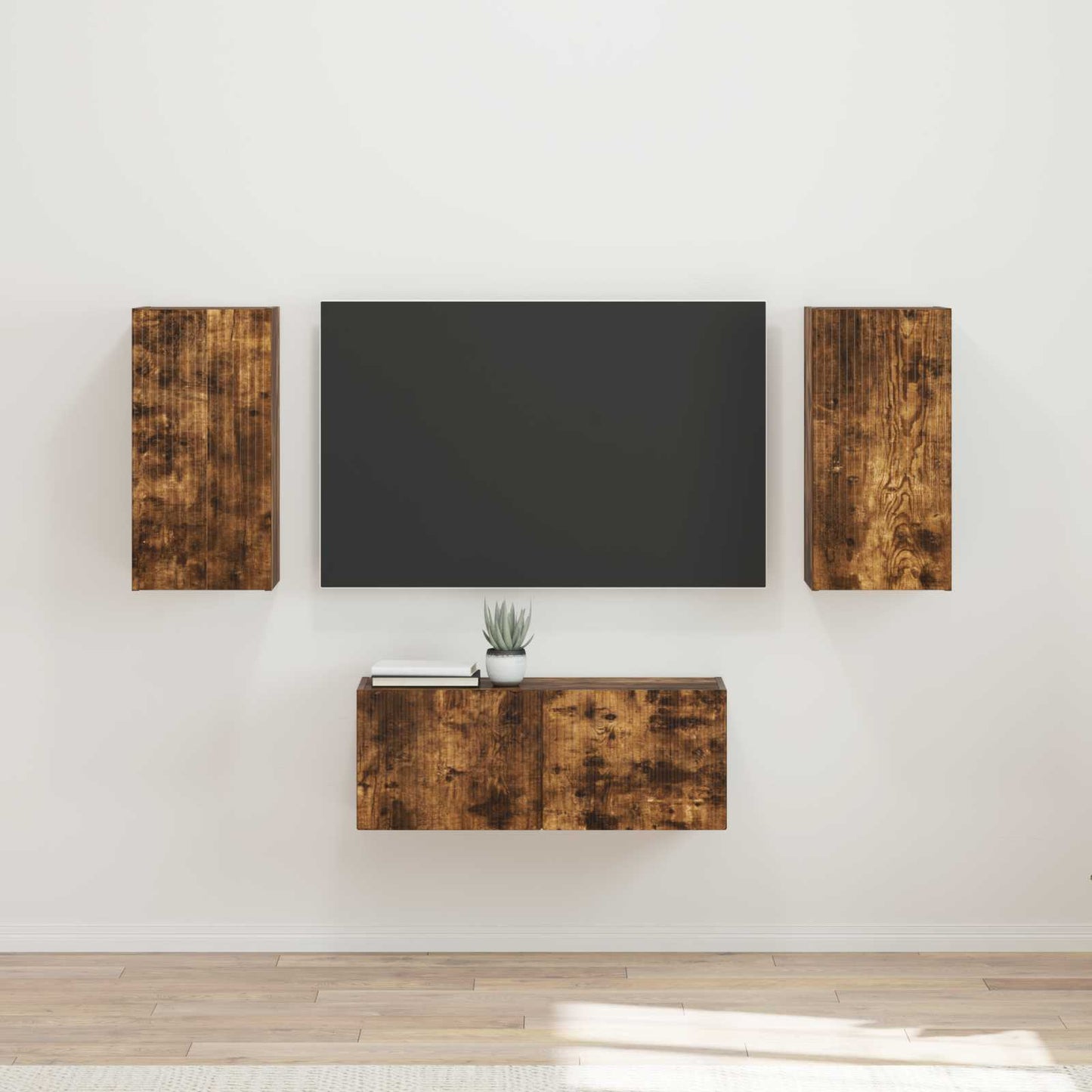TV-Schrankset 6 pcs Geräucherte Eiche Holzwerkstoff