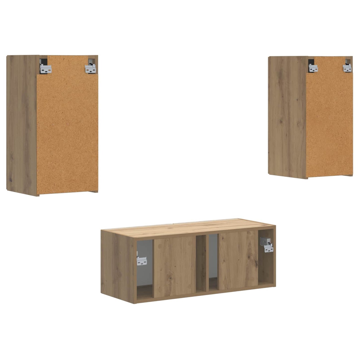 TV-Schrankset Wandmontiert 6 pcs Artisan-Eiche Holzwerkstoff