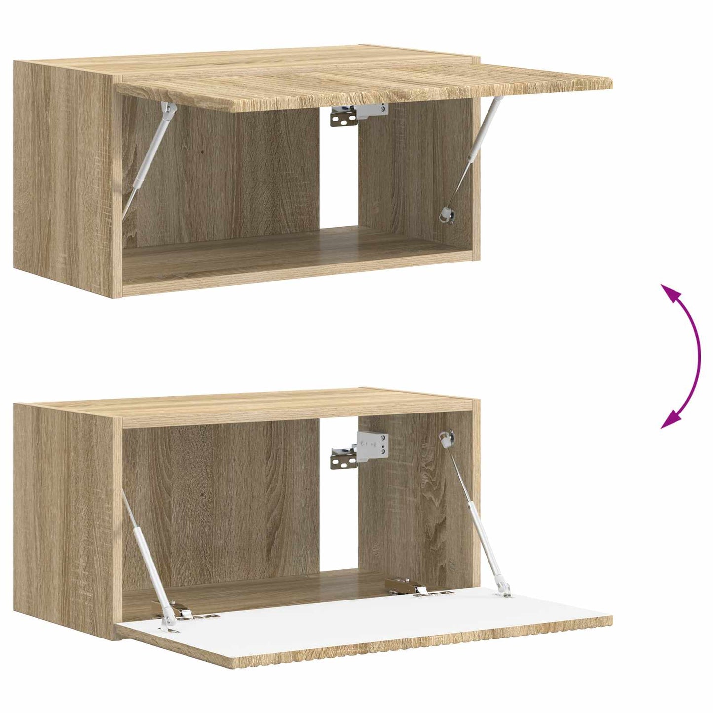 TV-Schrankset Wandmontiert 5 pcs Sonoma-Eiche Holzwerkstoff
