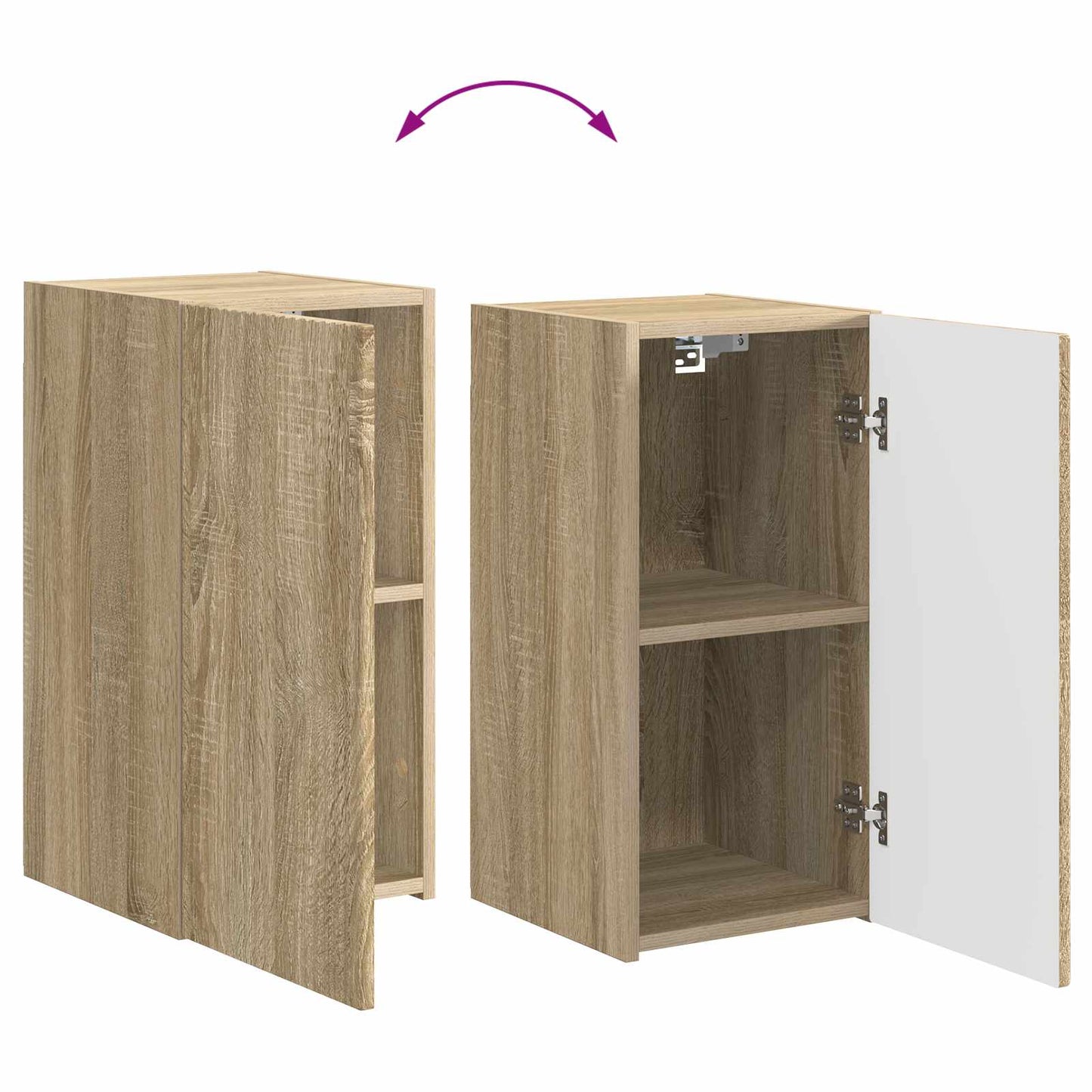 TV-Schrankset Wandmontiert 5 pcs Sonoma-Eiche Holzwerkstoff