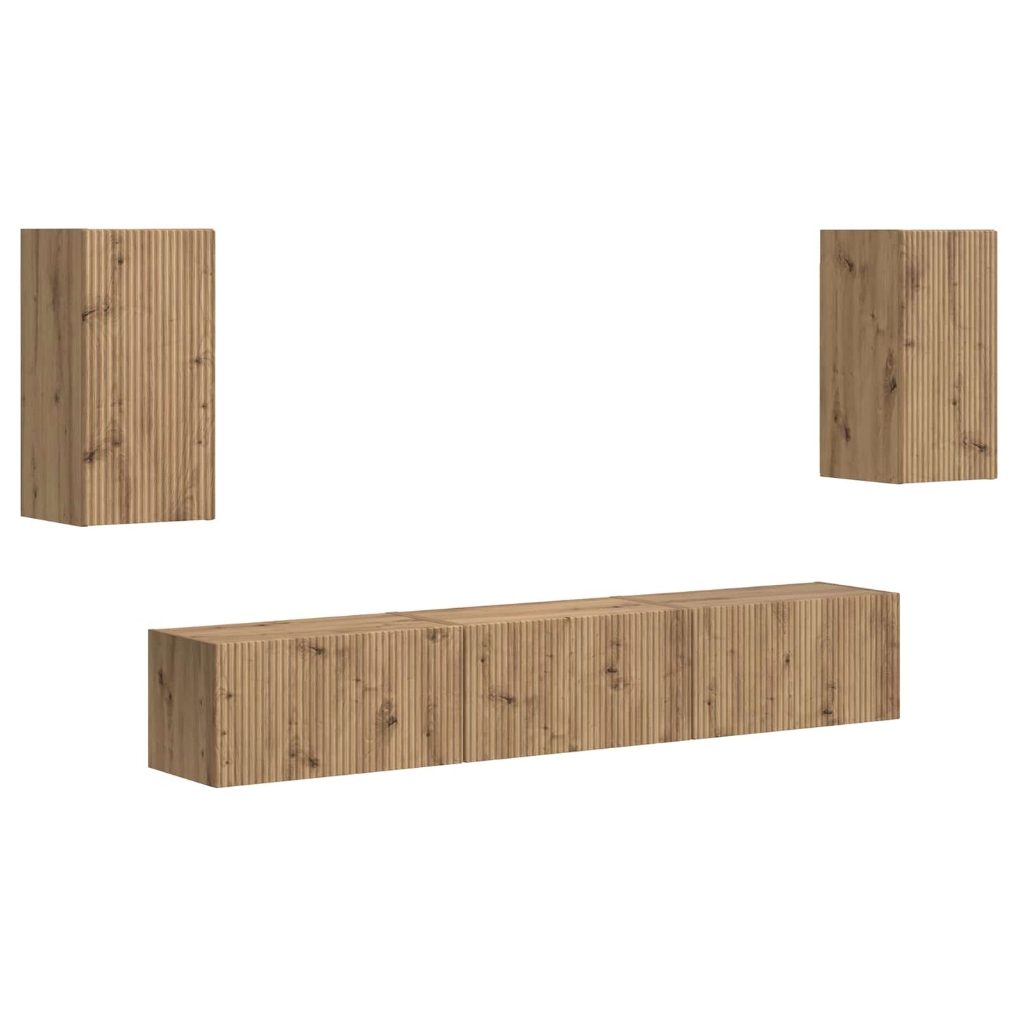 TV-Schrankset Wandmontiert 5 pcs Artisan-Eiche Holzwerkstoff