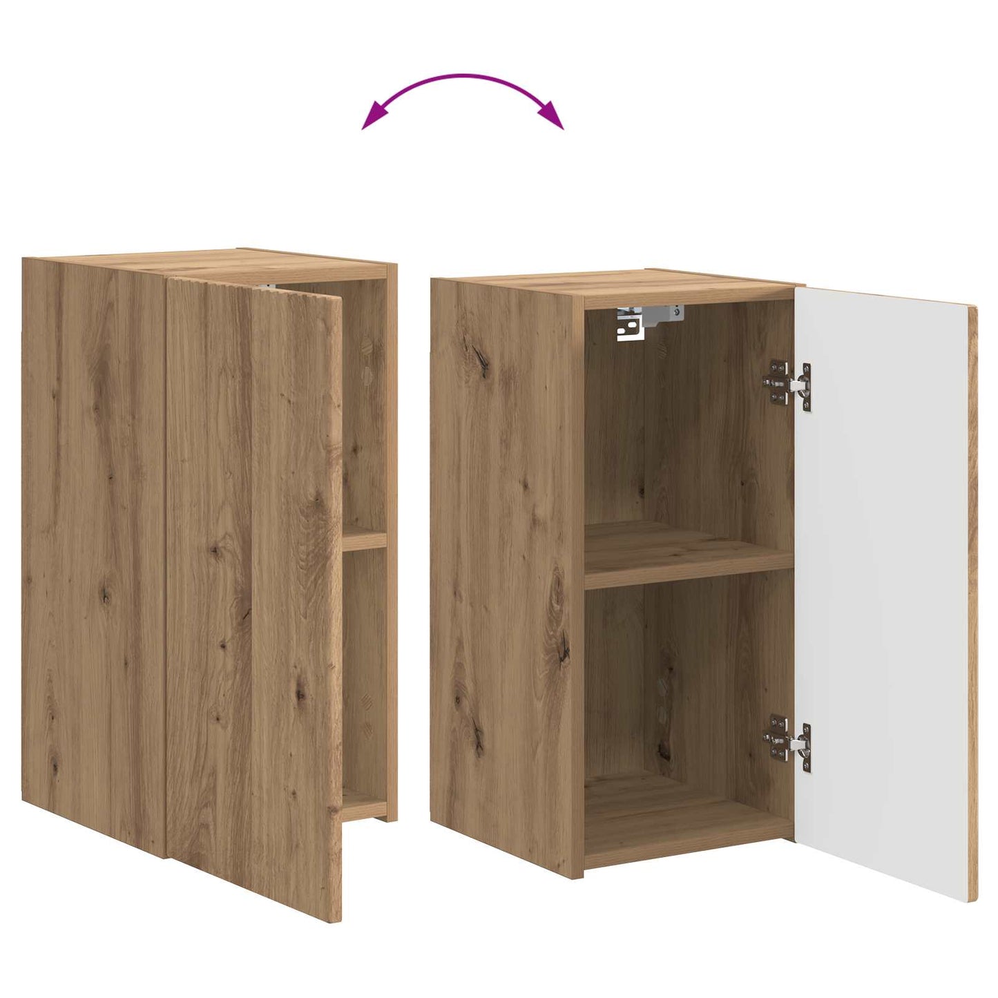 TV-Schrankset Wandmontiert 5 pcs Artisan-Eiche Holzwerkstoff