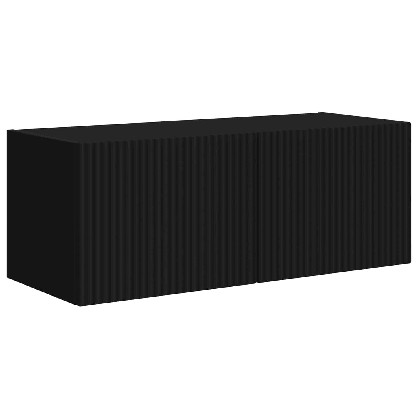 TV-Schrankset Wandmontiert 5 pcs Schwarz Holzwerkstoff
