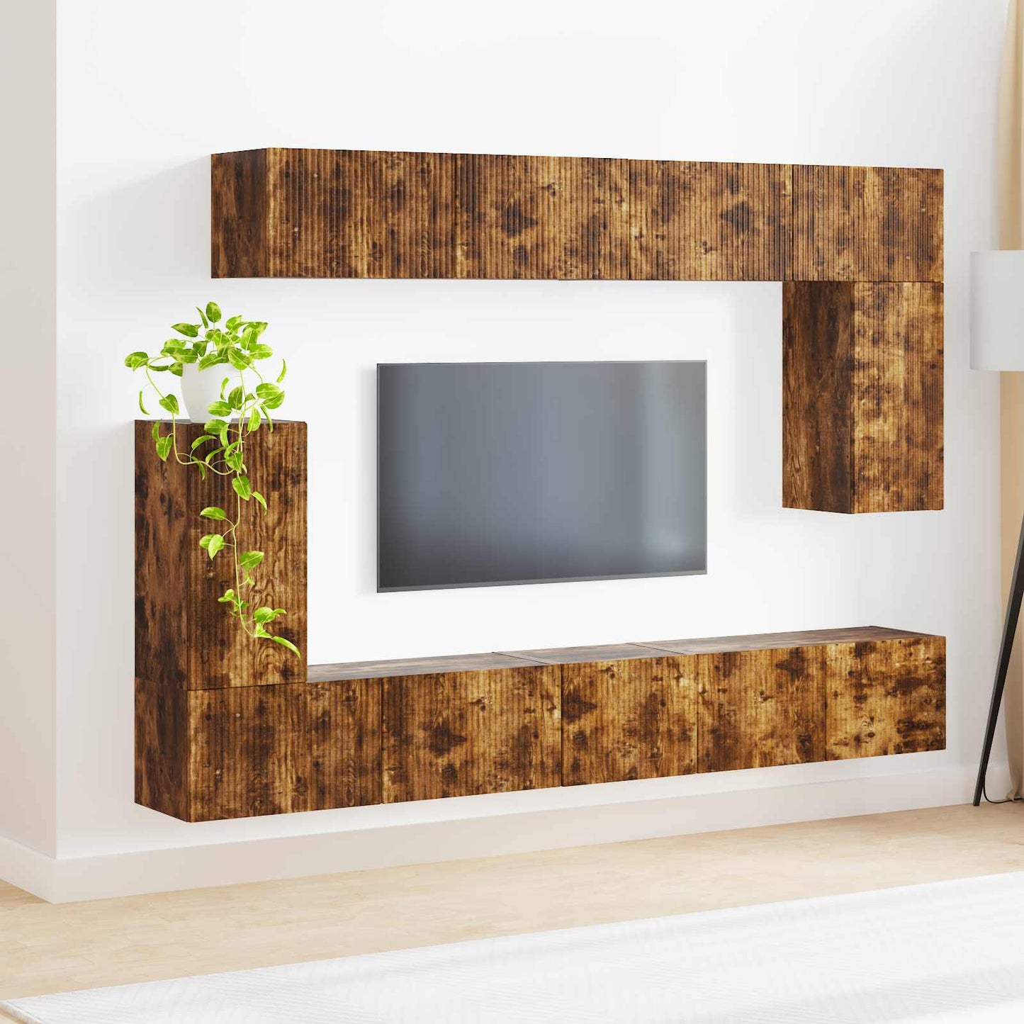 TV-Schrankset 5 pcs Geräucherte Eiche Holzwerkstoff