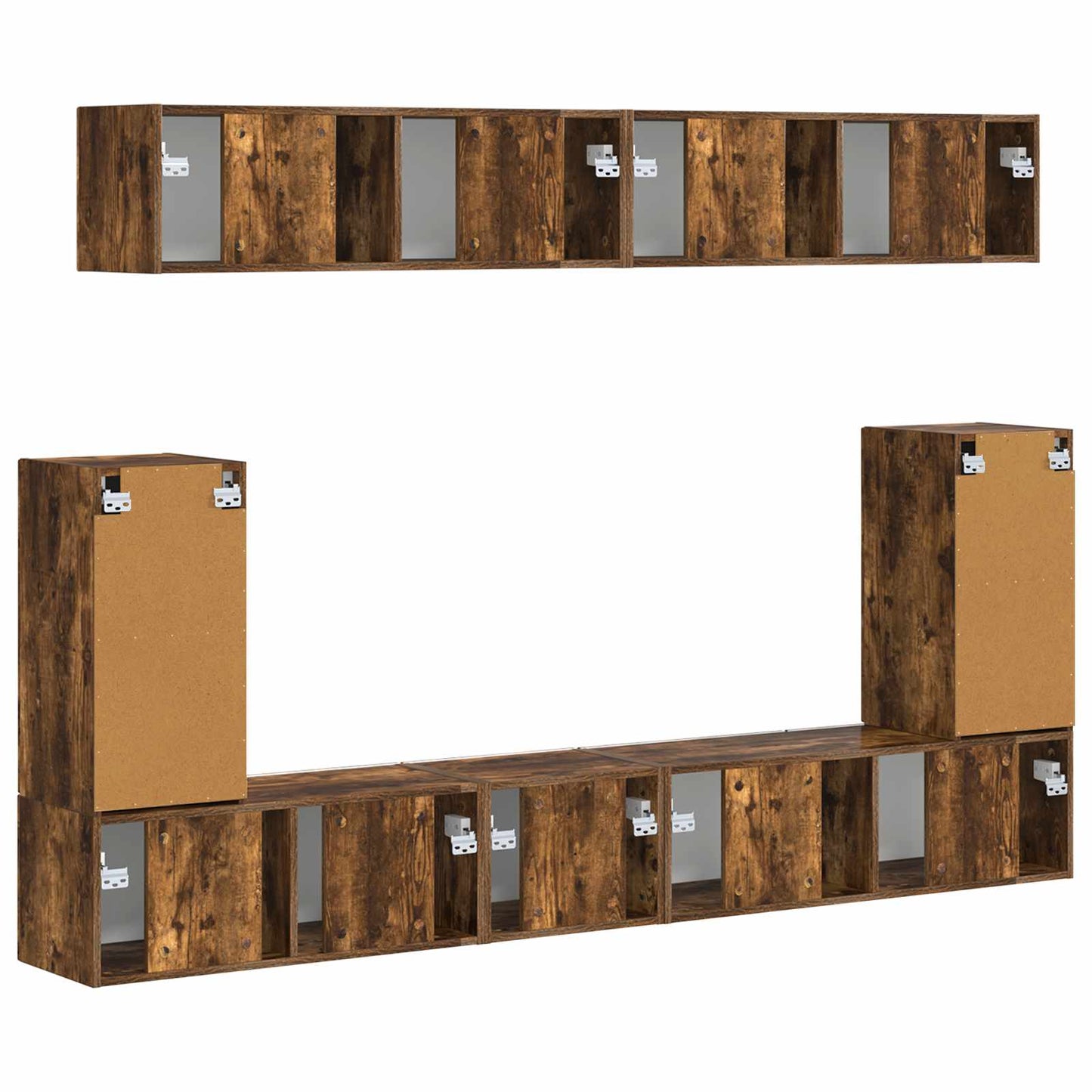 TV-Schrankset 5 pcs Geräucherte Eiche Holzwerkstoff