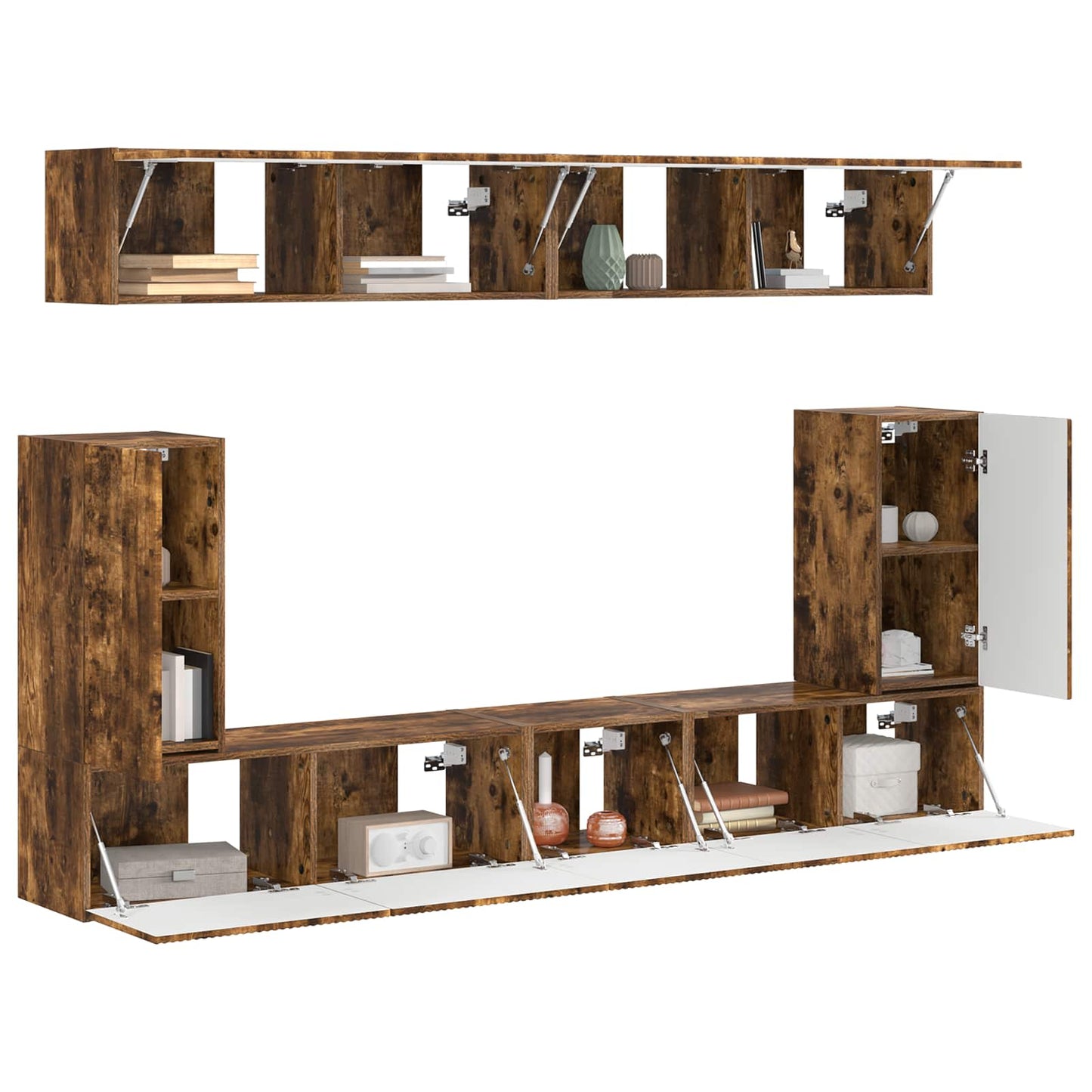 TV-Schrankset 5 pcs Geräucherte Eiche Holzwerkstoff