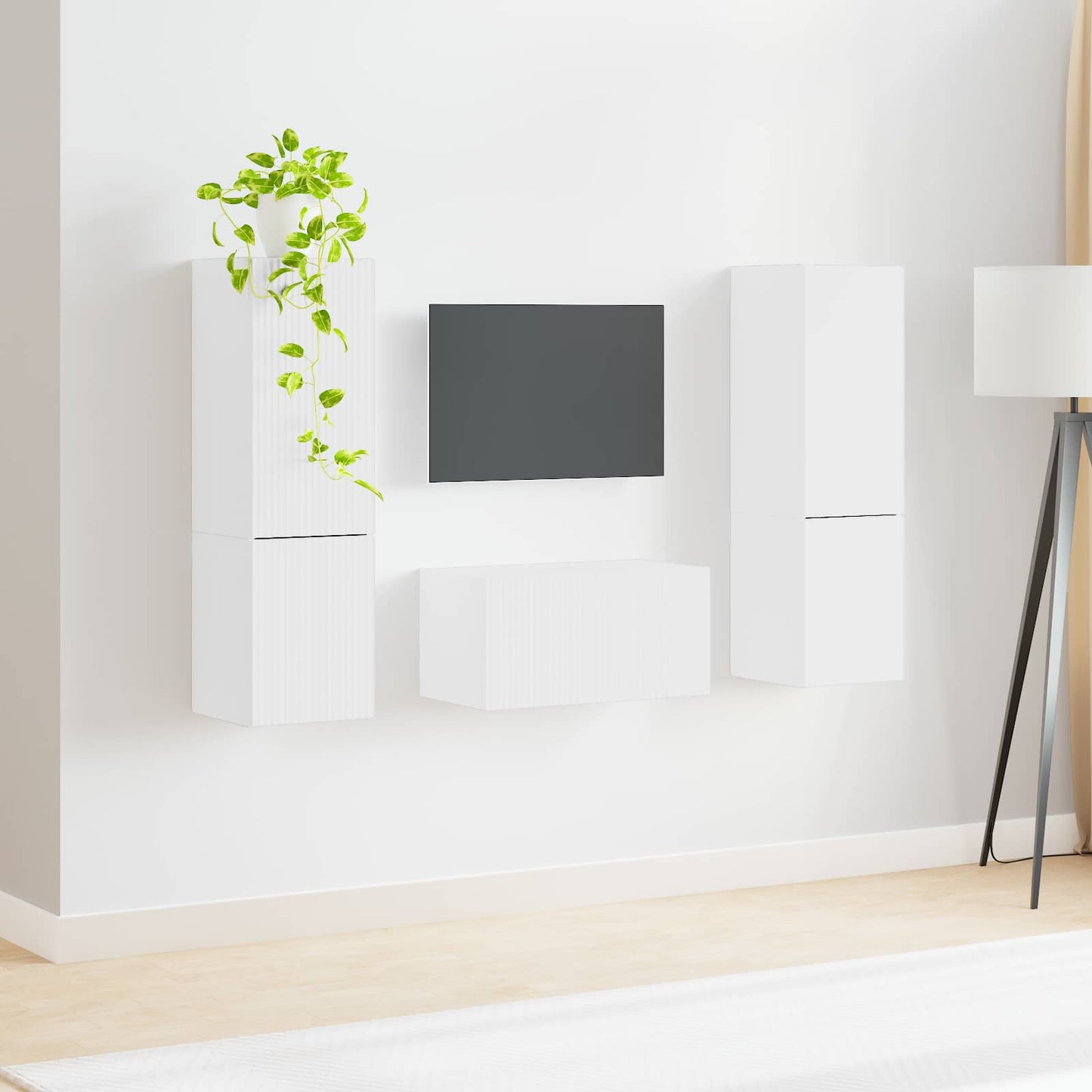 TV-Schrankset 5 pcs Weiß Holzwerkstoff