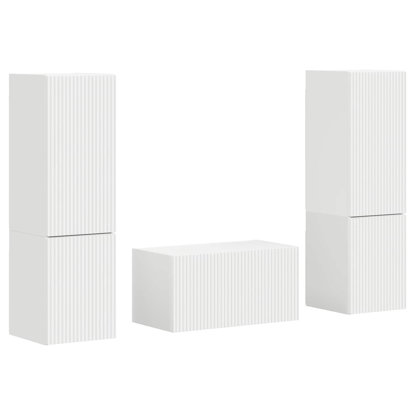 TV-Schrankset 5 pcs Weiß Holzwerkstoff