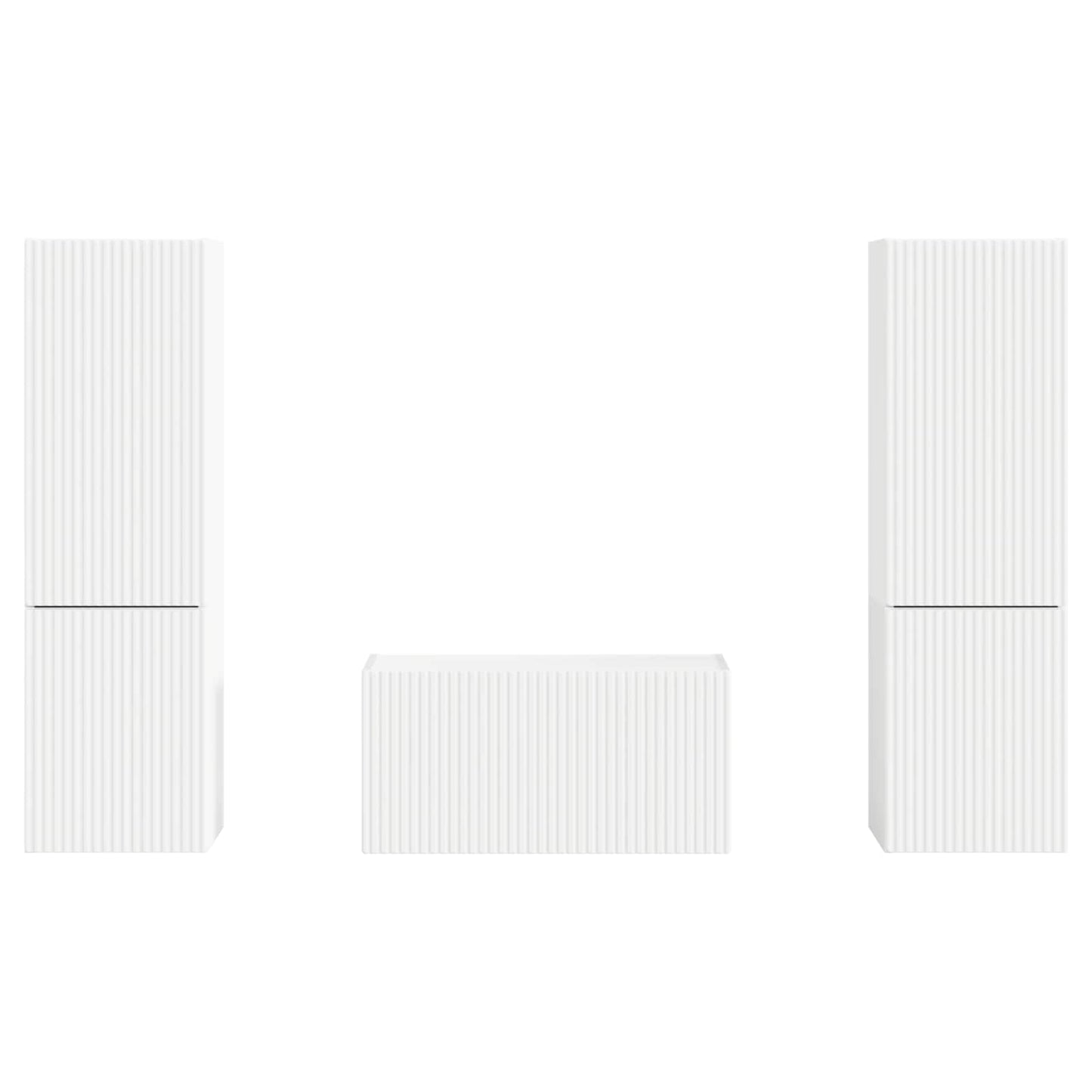 TV-Schrankset 5 pcs Weiß Holzwerkstoff
