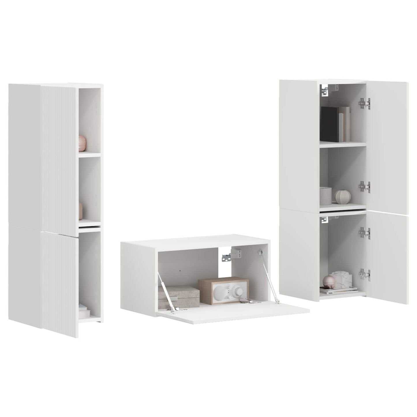 TV-Schrankset 5 pcs Weiß Holzwerkstoff