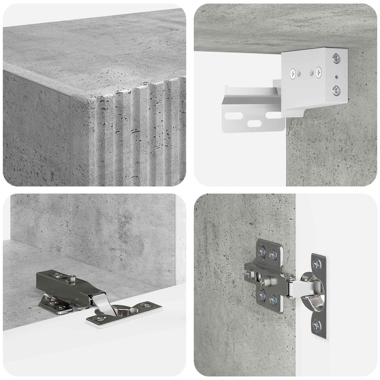 TV-Schrankset 5 pcs Beton Grau Holzwerkstoff