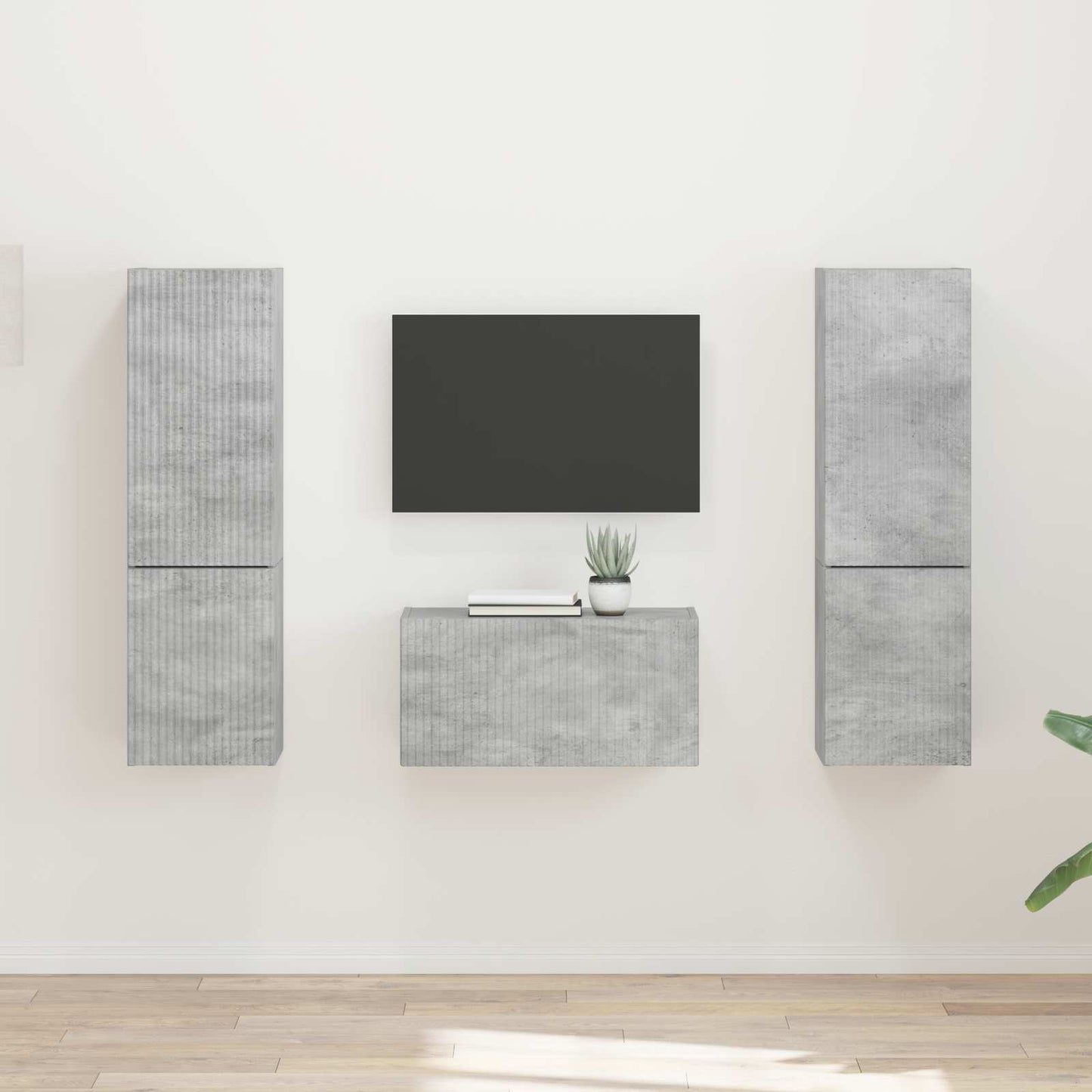 TV-Schrankset 5 pcs Beton Grau Holzwerkstoff