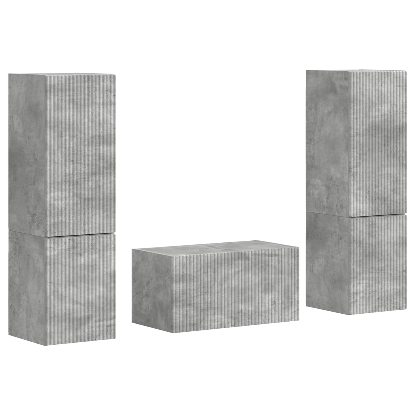 TV-Schrankset 5 pcs Beton Grau Holzwerkstoff