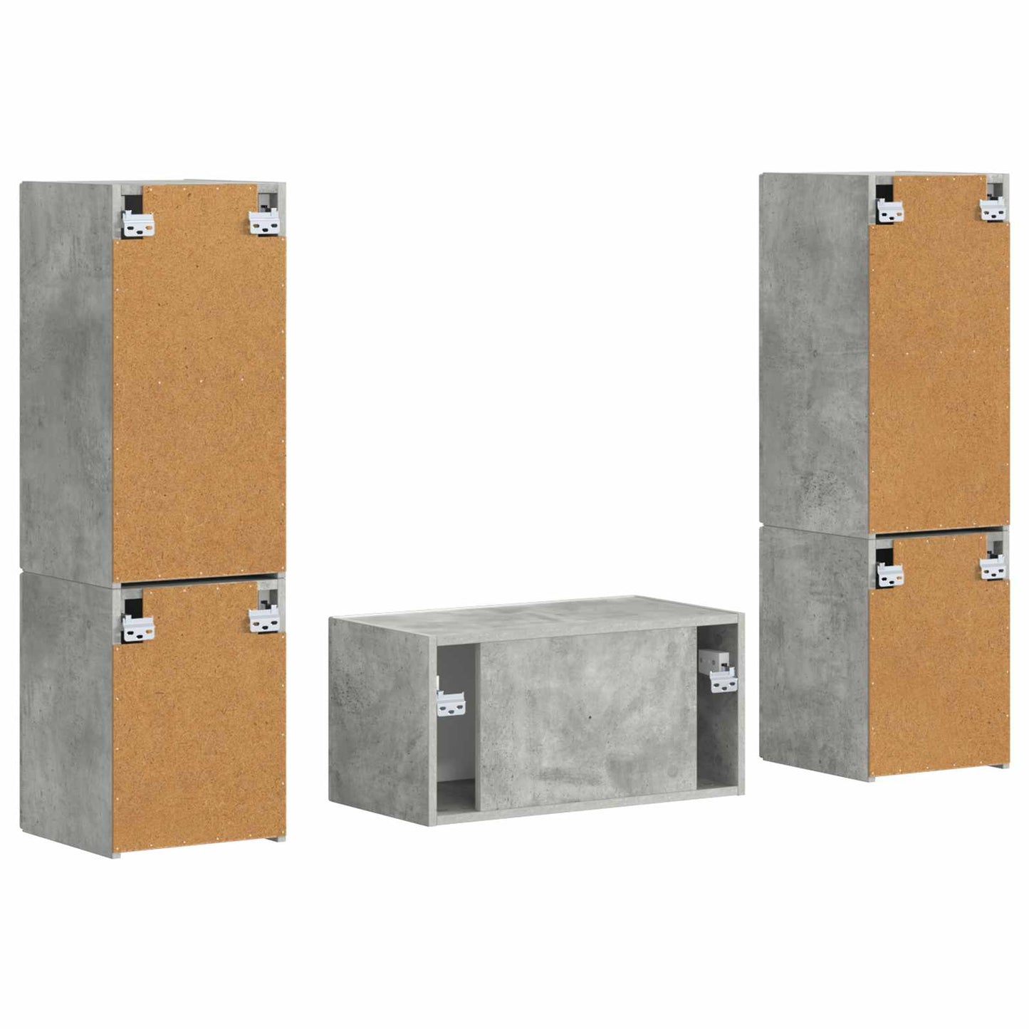 TV-Schrankset 5 pcs Beton Grau Holzwerkstoff