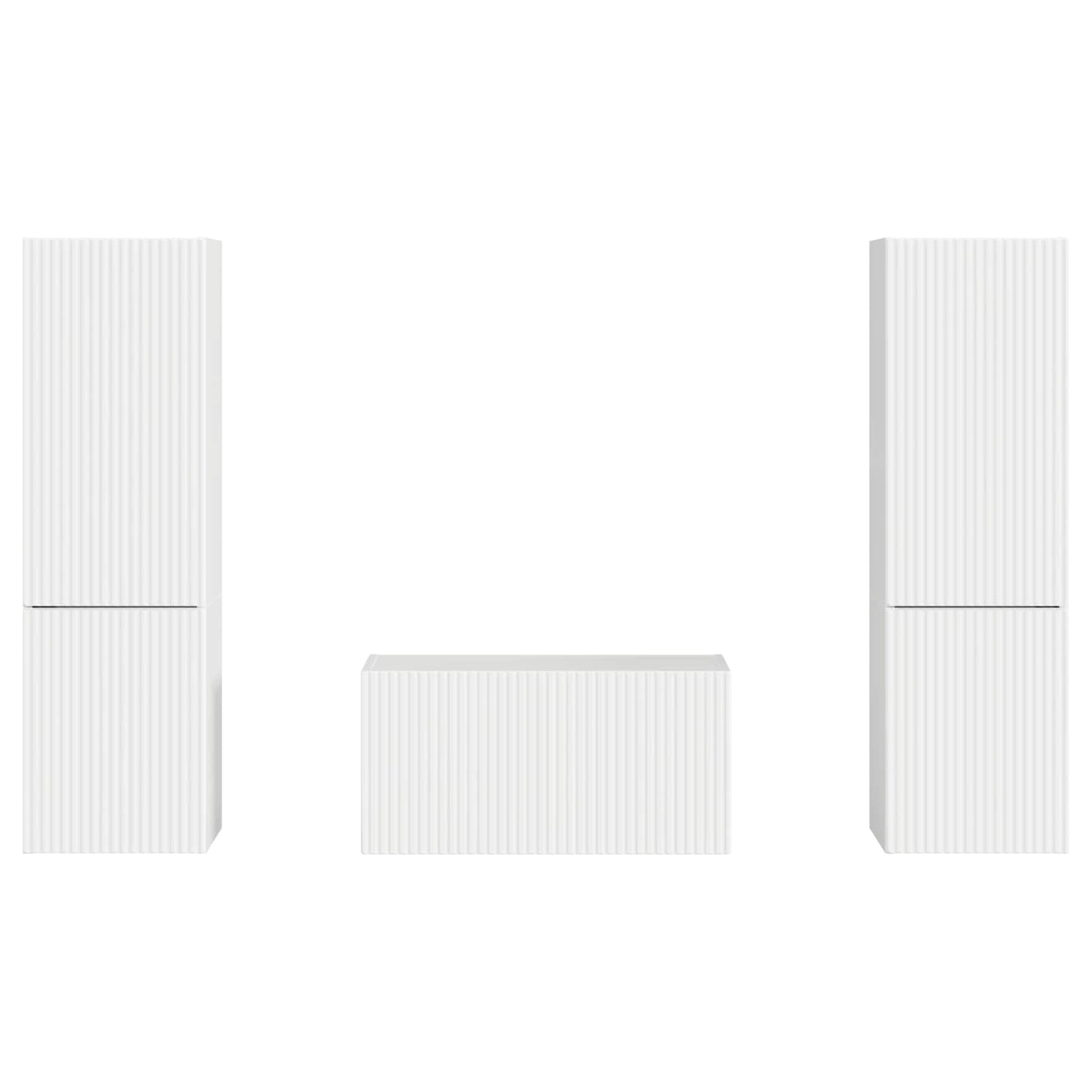 TV-Schrankset 5 pcs Hochglanz Weiß Holzwerkstoff